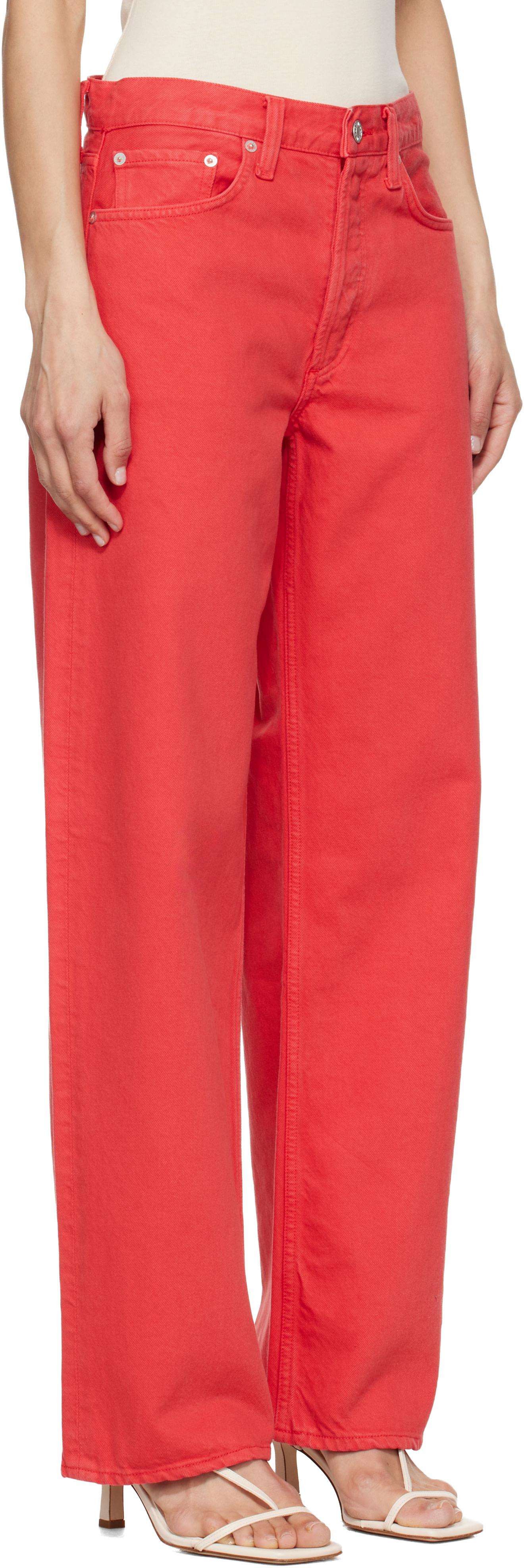 AGOLDE - Jean décontracté ample Arc 32 rouge