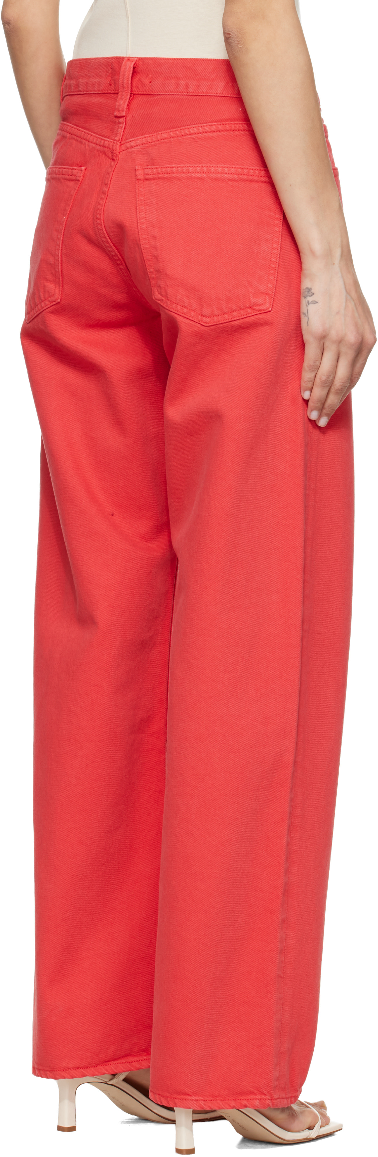 AGOLDE - Jean décontracté ample Arc 32 rouge