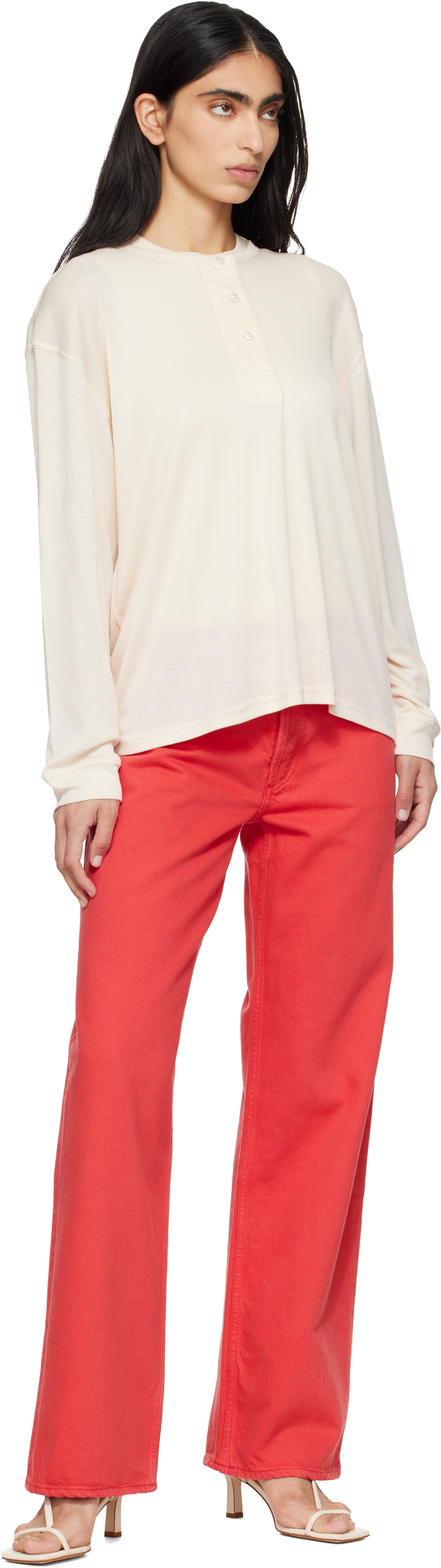 AGOLDE - Jean décontracté ample Arc 32 rouge