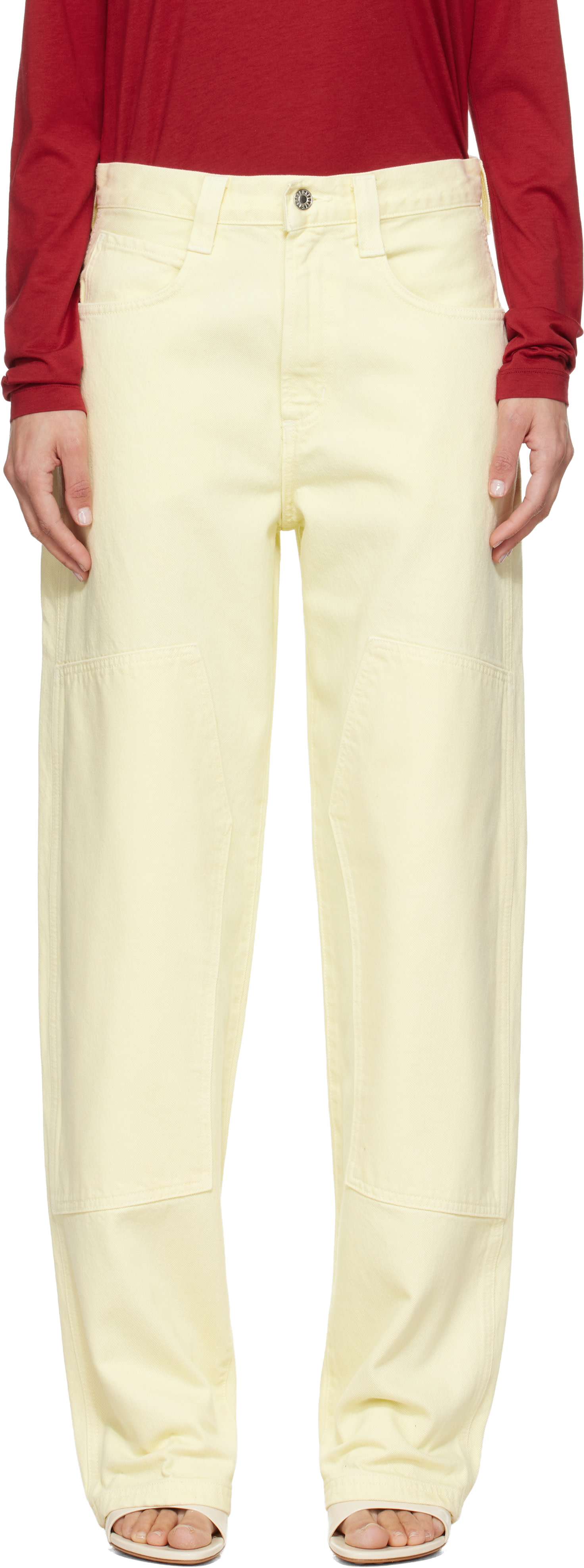 AGOLDE - Jean Laria Pierced jaune