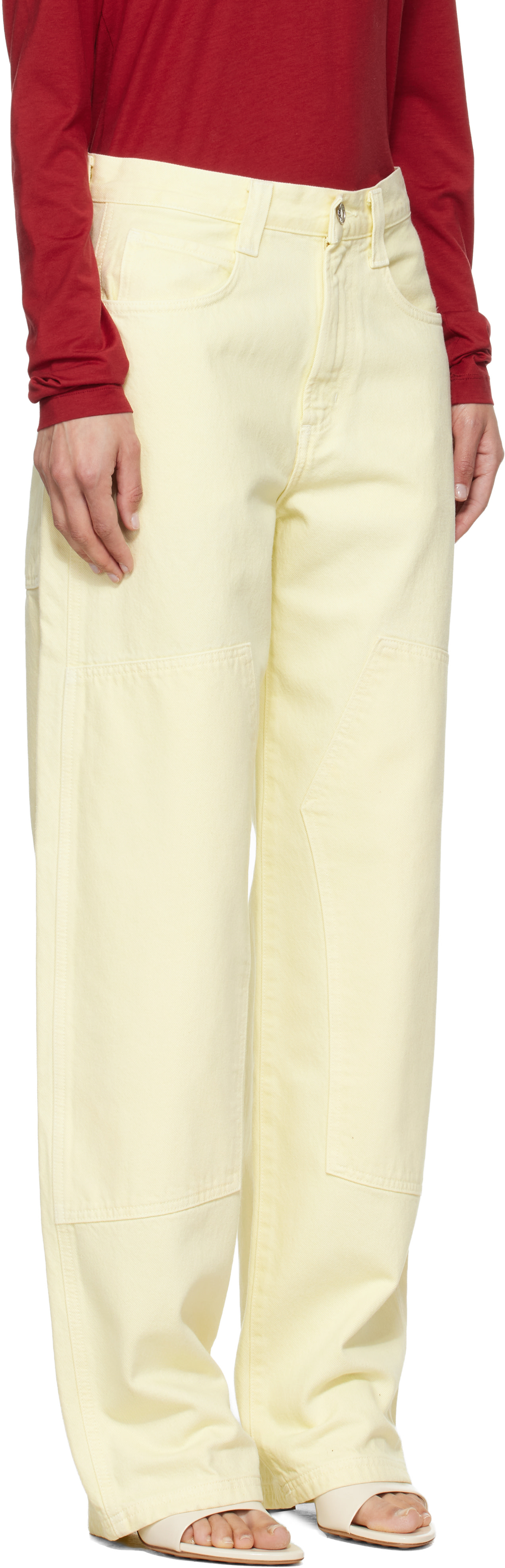 AGOLDE - Jean Laria Pierced jaune