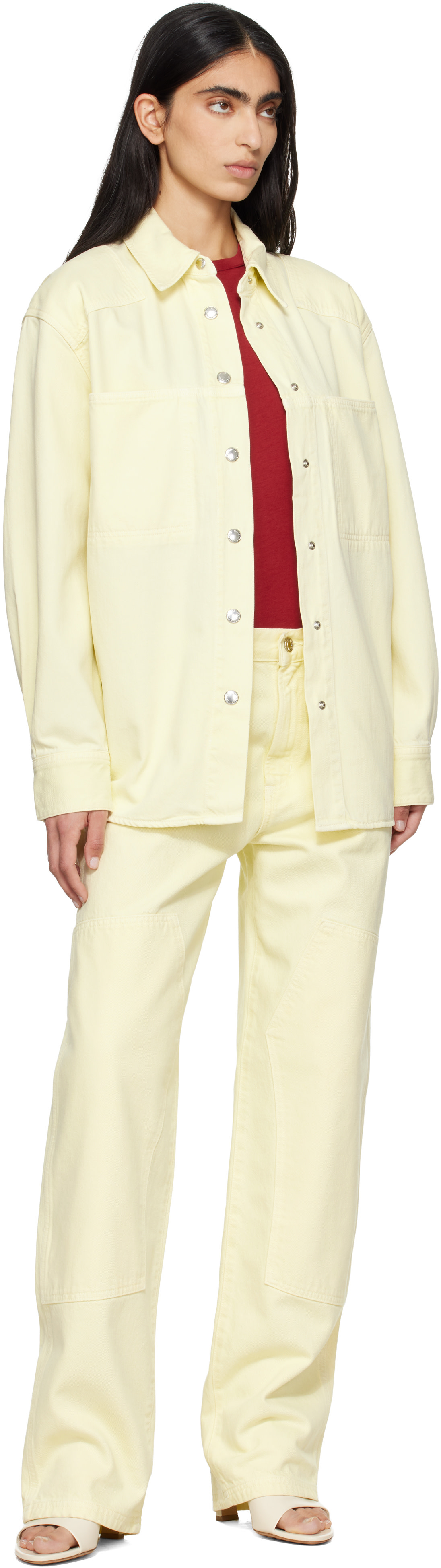AGOLDE - Jean Laria Pierced jaune