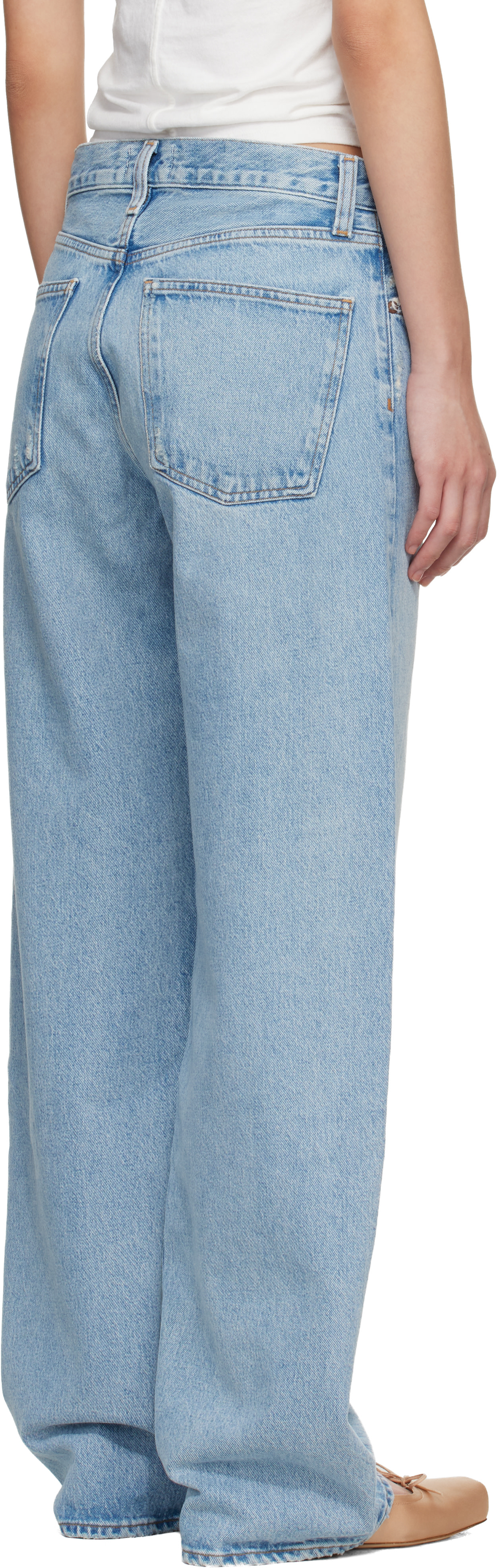 AGOLDE - Jean Arc bleu à taille mi-haute