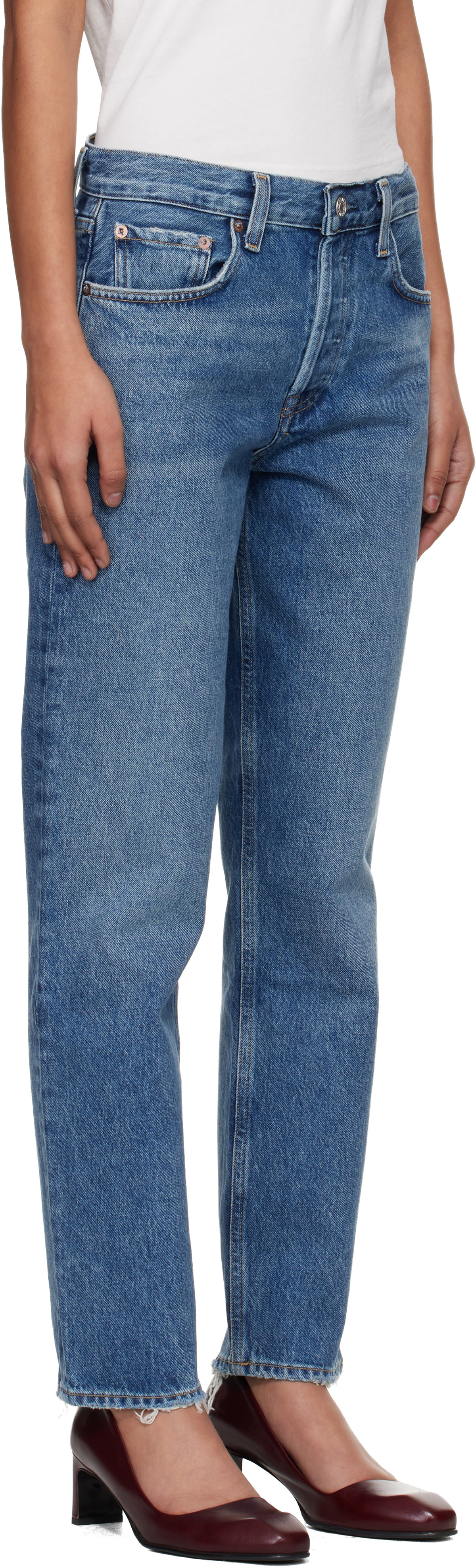AGOLDE - Jean Romney bleu