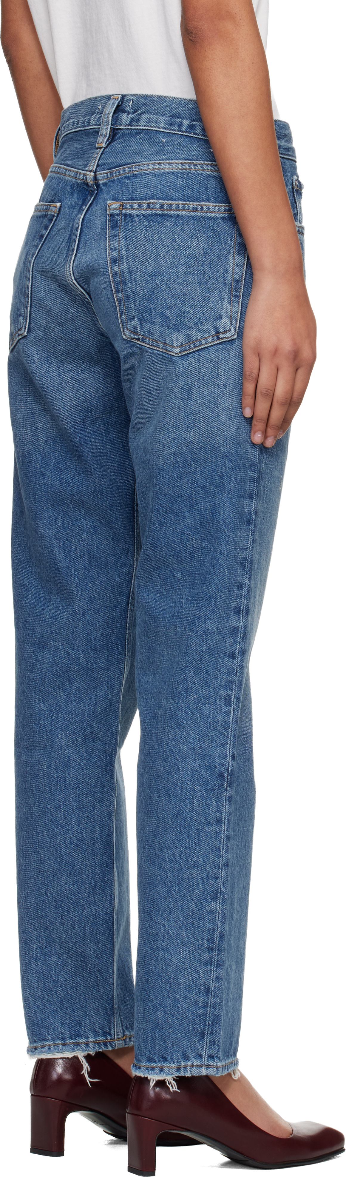AGOLDE - Jean Romney bleu
