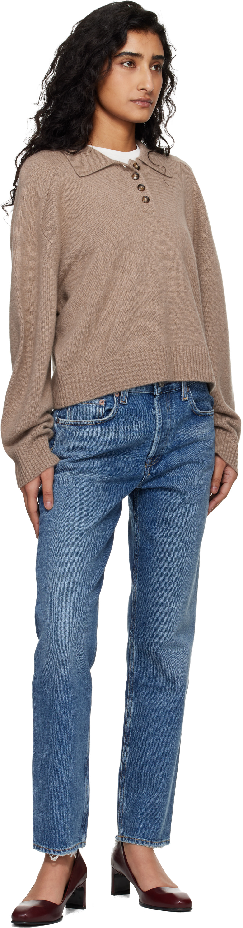 AGOLDE - Jean Romney bleu