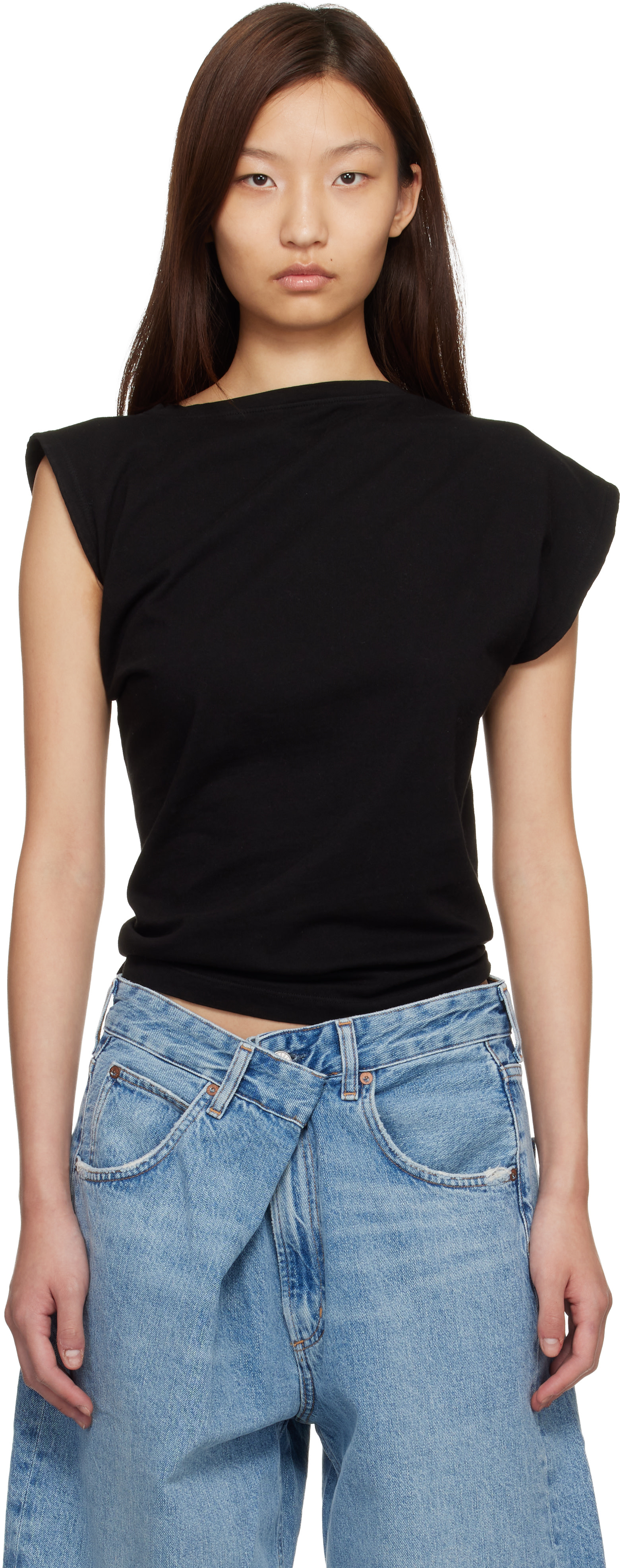 AGOLDE - T-shirt Beth noir
