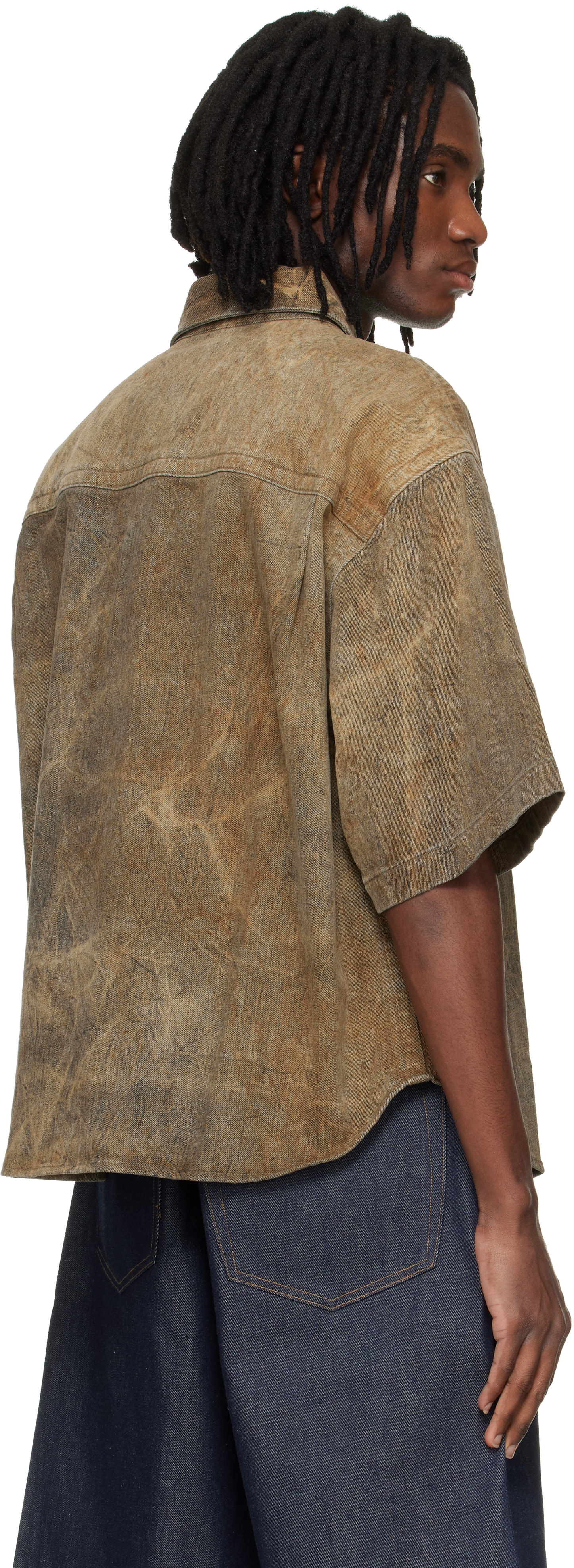 AGOLDE - Brown Comfort Stretch Watson Denim Shirt