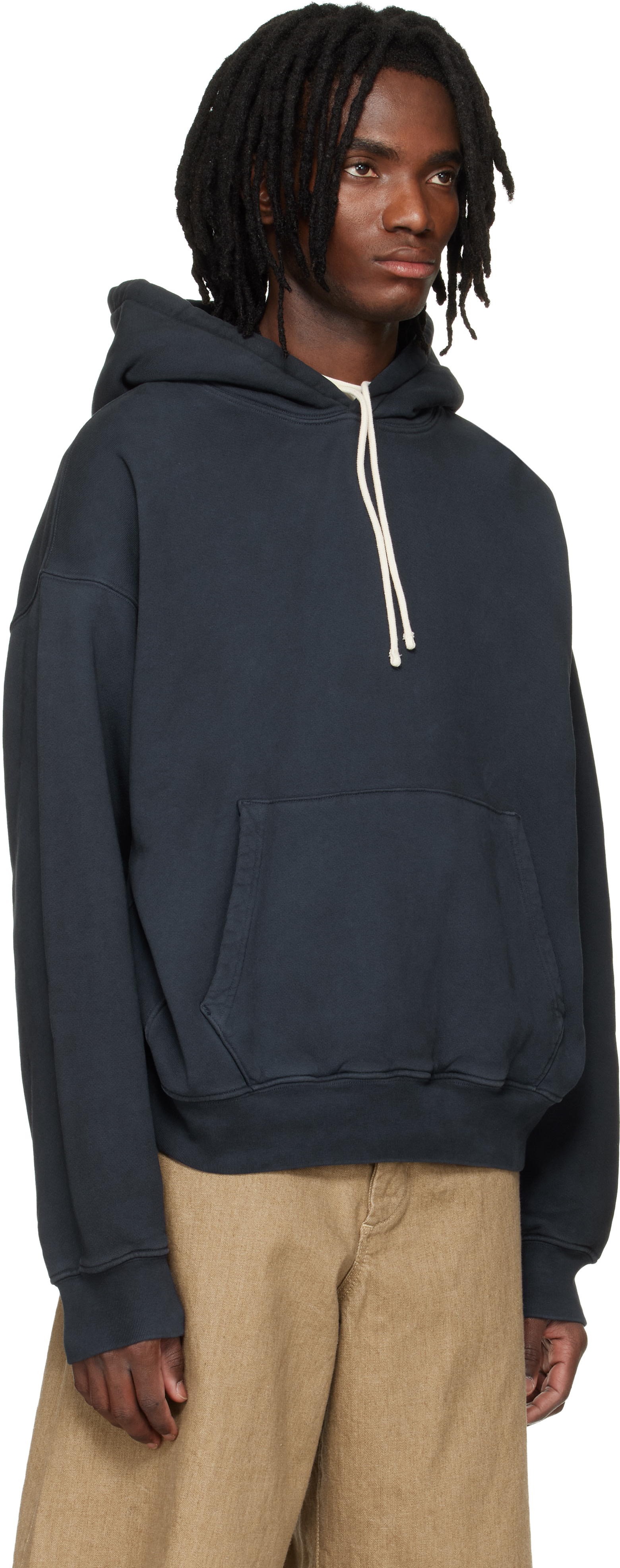 AGOLDE - Pull à capuche Boyce bleu marine