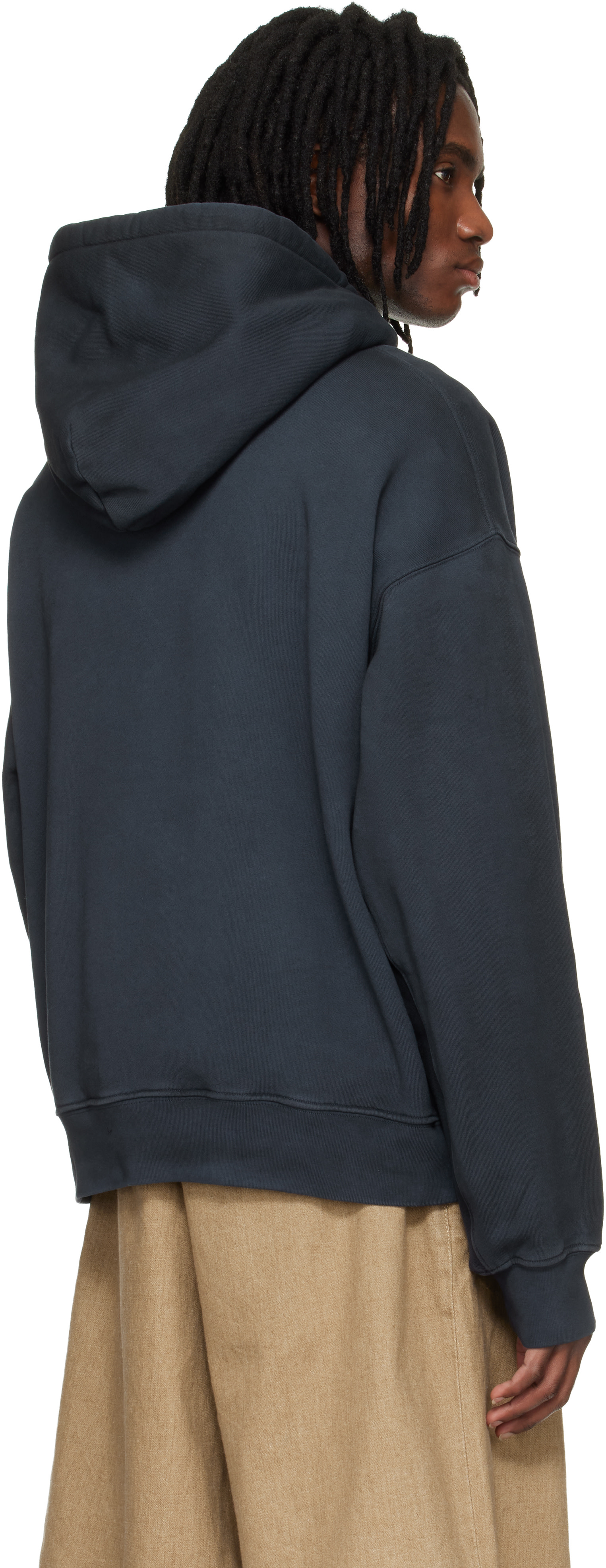 AGOLDE - Pull à capuche Boyce bleu marine