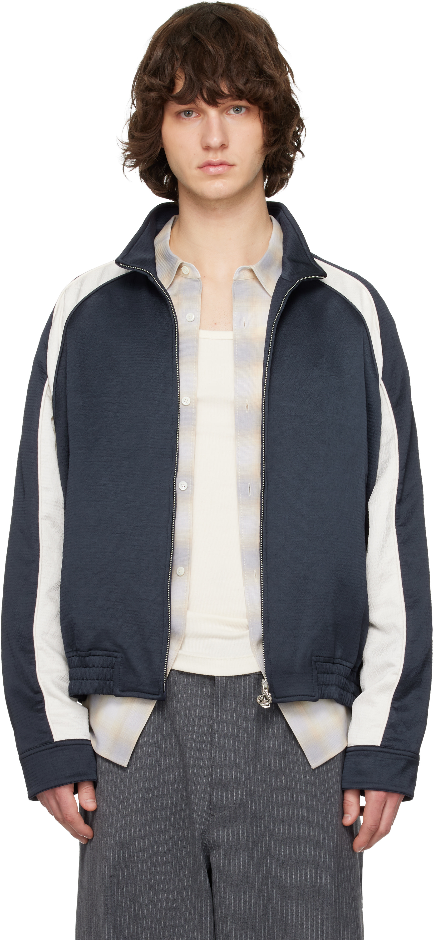 Solid Homme - Navy Contrast Track Jacket