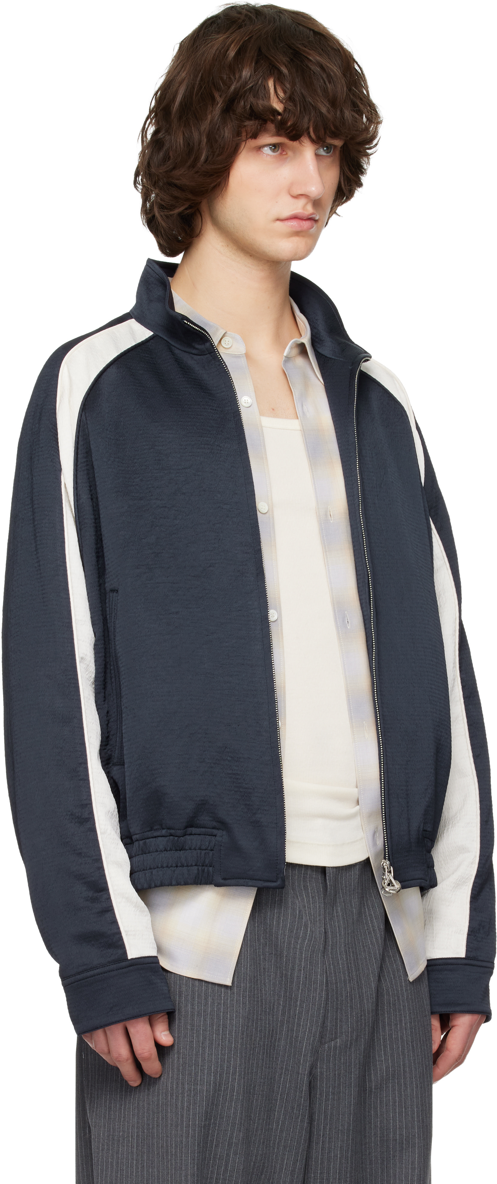 Solid Homme - Navy Contrast Track Jacket