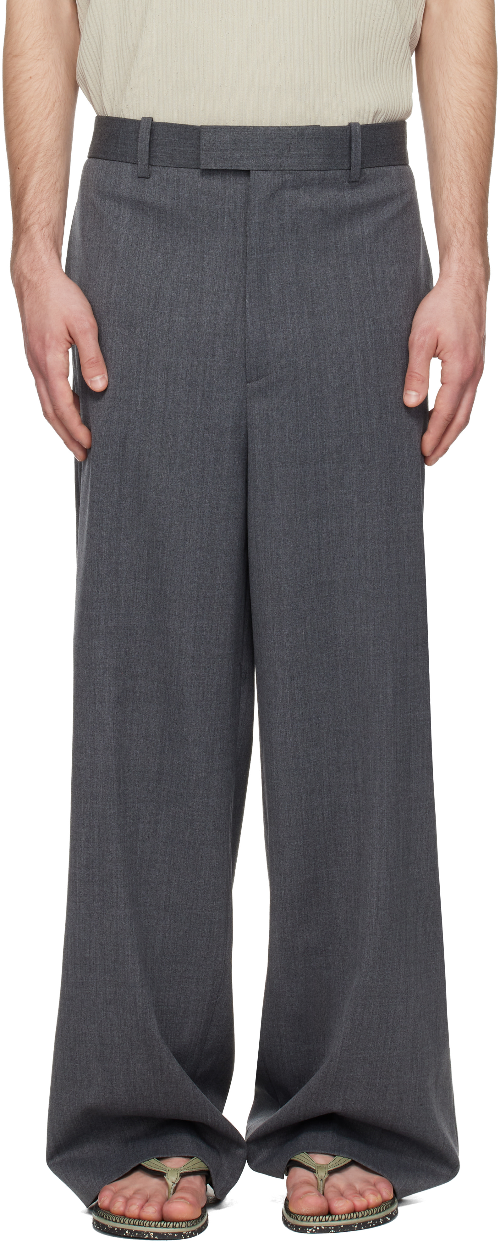Solid Homme - Pantalon ample gris