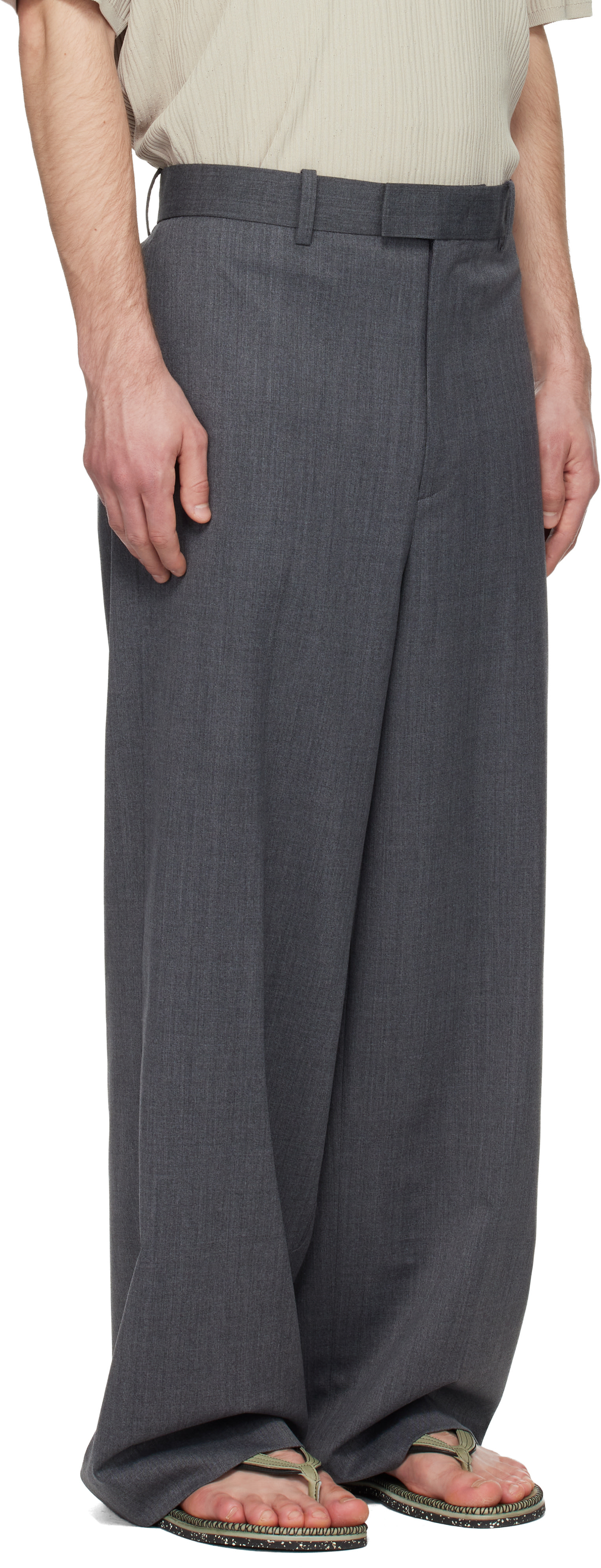 Solid Homme - Pantalon ample gris