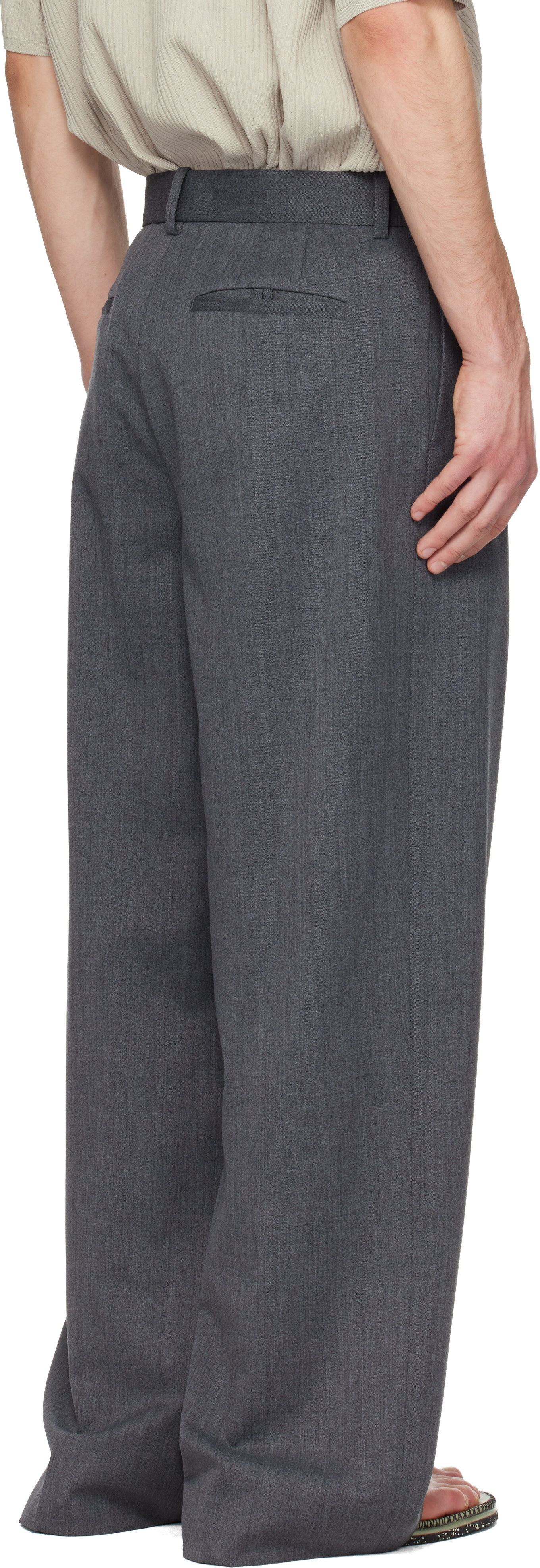 Solid Homme - Pantalon ample gris