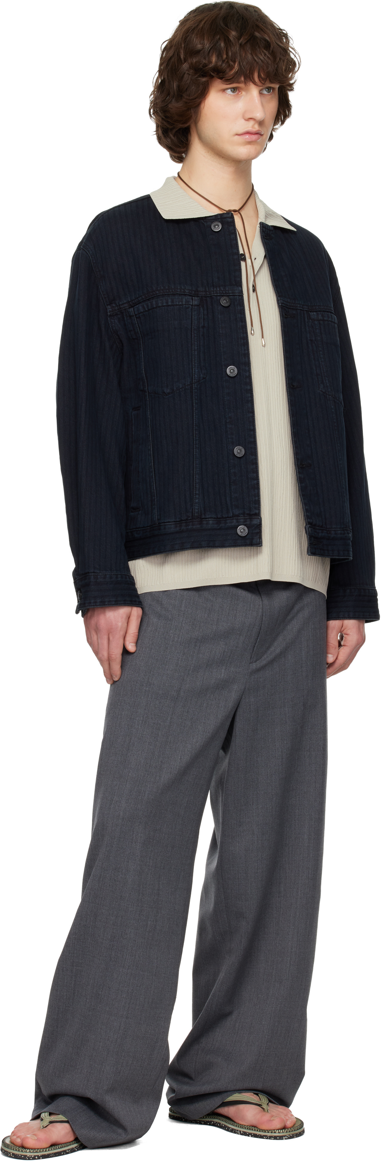 Solid Homme - Pantalon ample gris