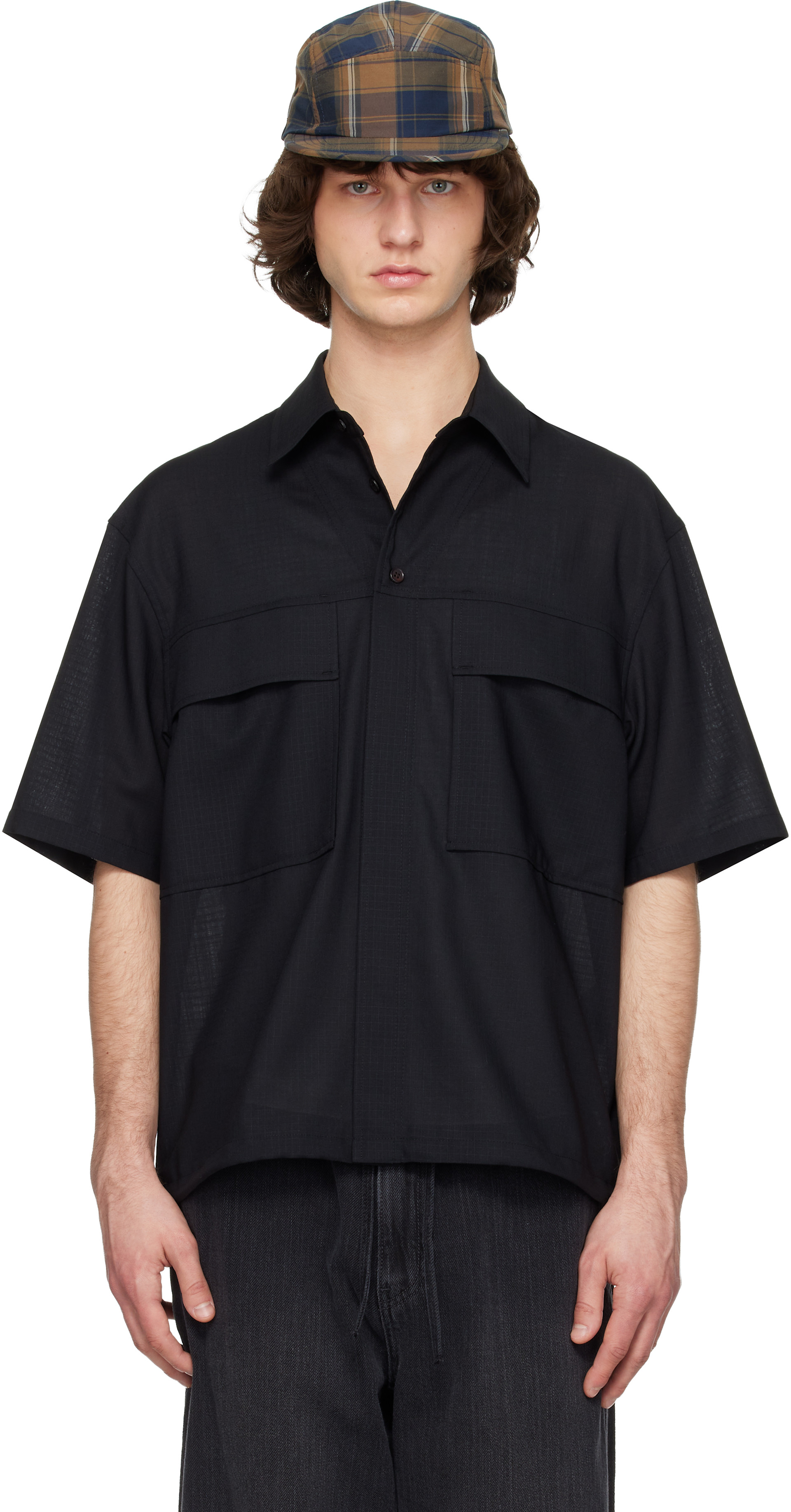 Solid Homme - Black Flap Pocket Shirt