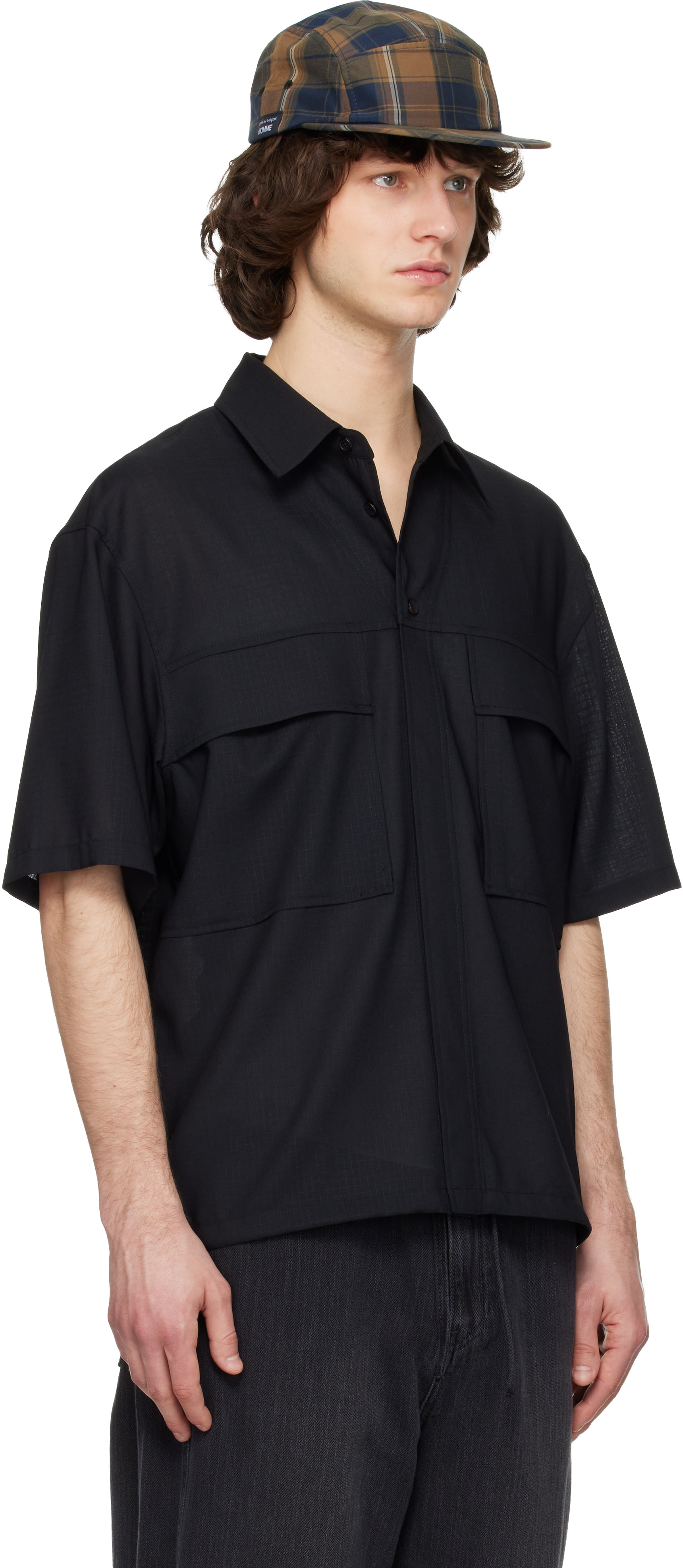 Solid Homme - Black Flap Pocket Shirt