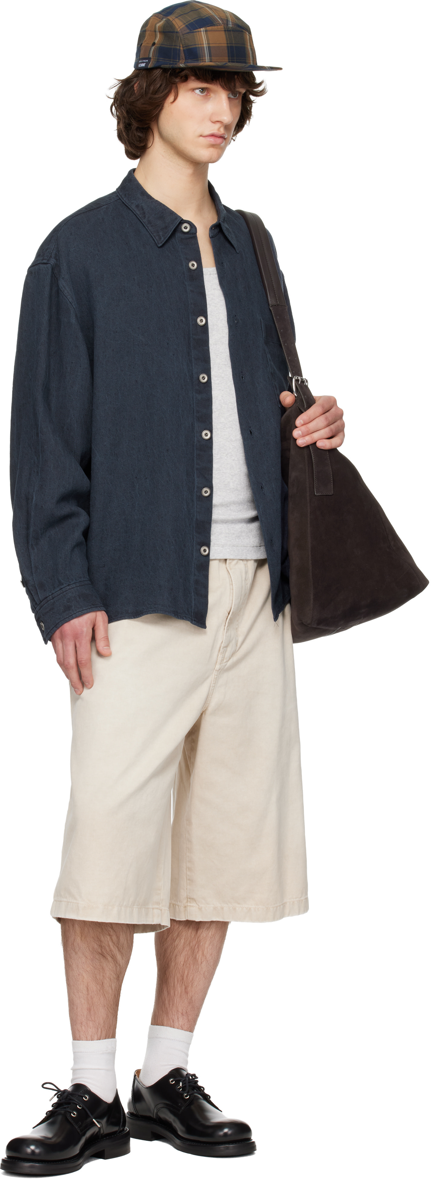 Solid Homme - Chemise grise à effet délavé