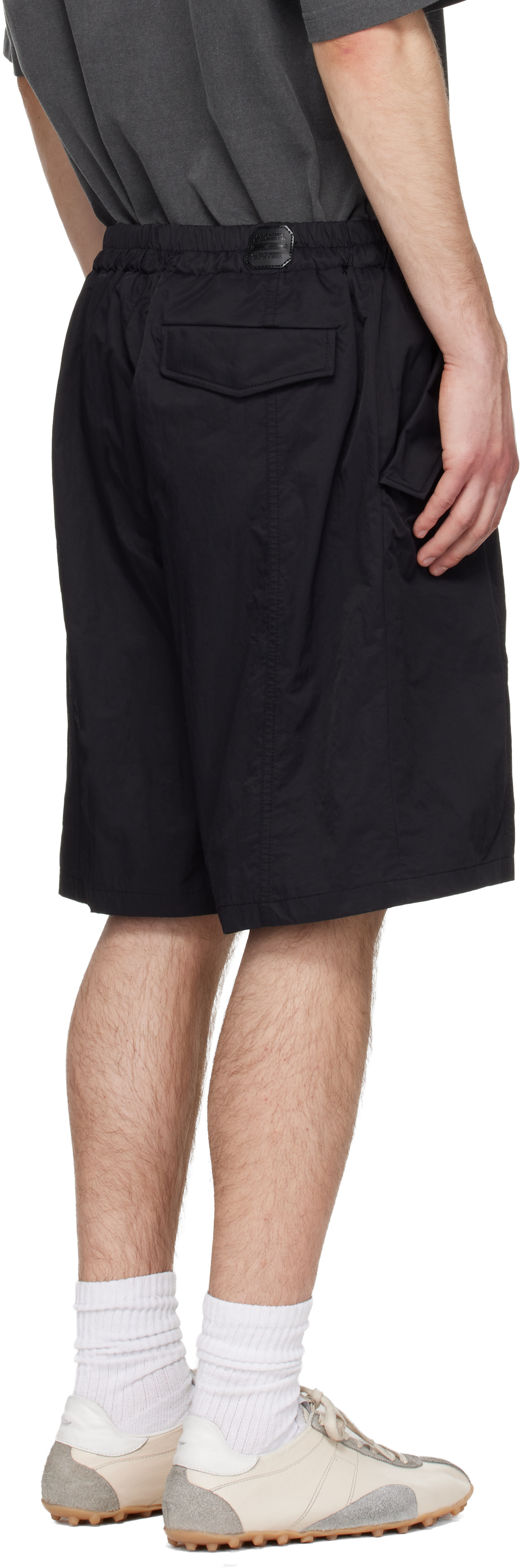 Solid Homme - Short noir en nylon