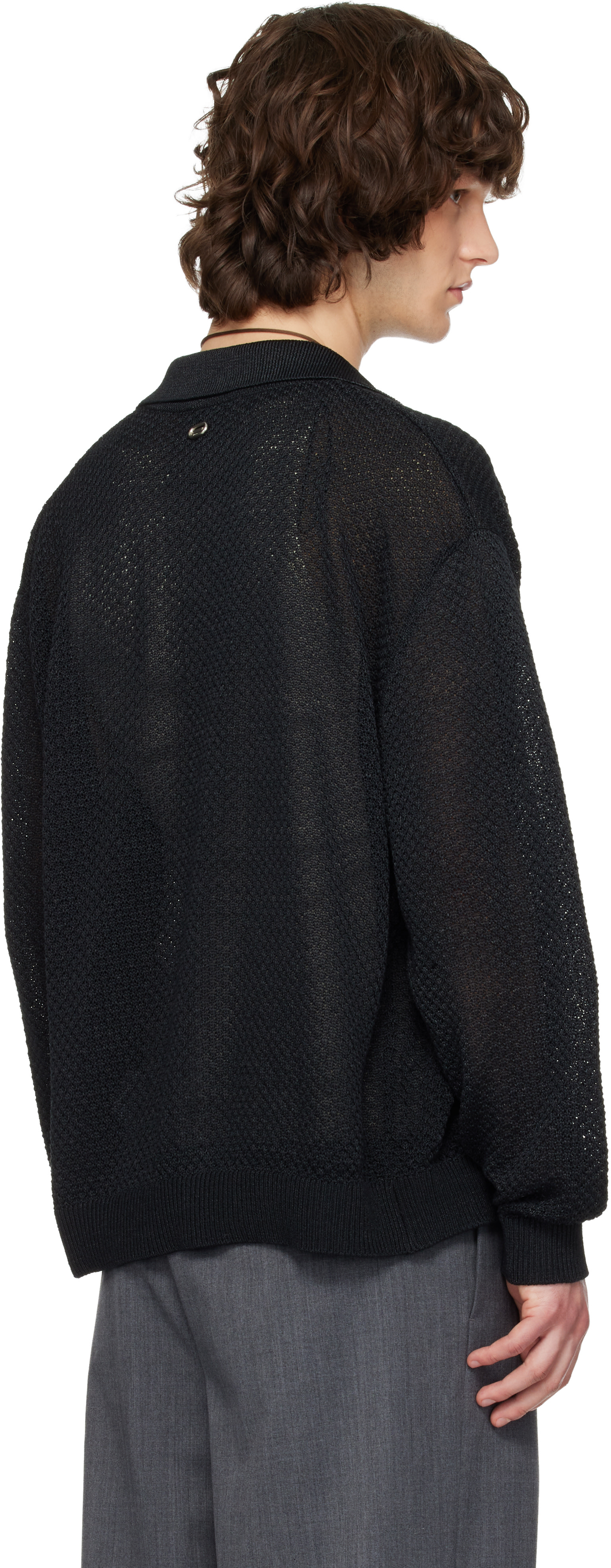 Solid Homme - ブラック Collar Button カーディガン