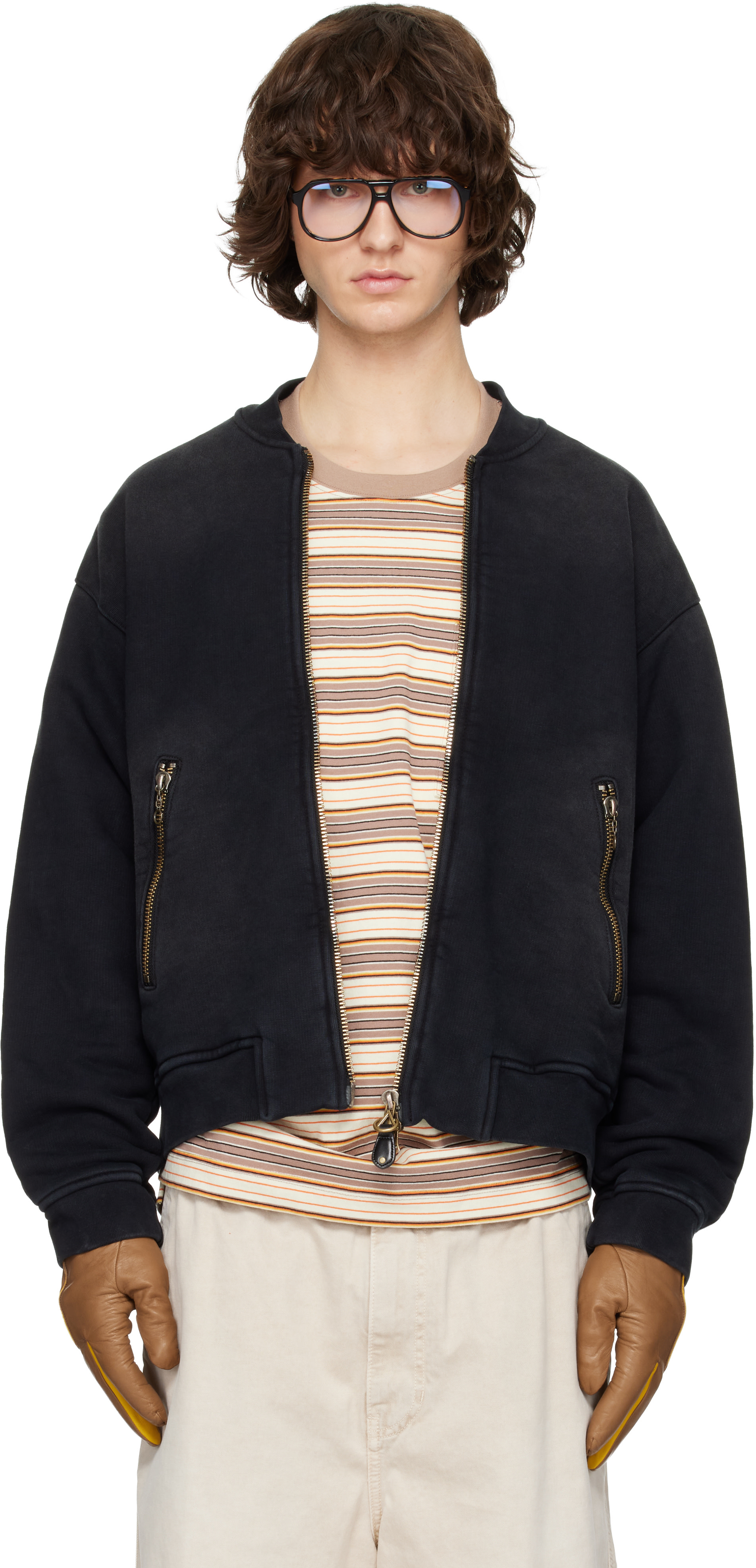 Solid Homme - Black Faded Bomber Jacket