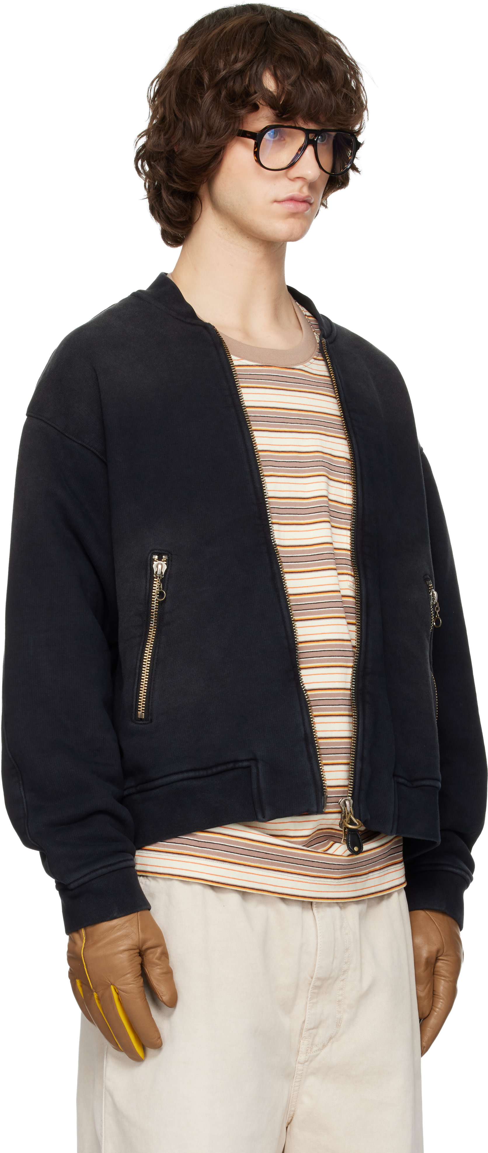 Solid Homme - Black Faded Bomber Jacket