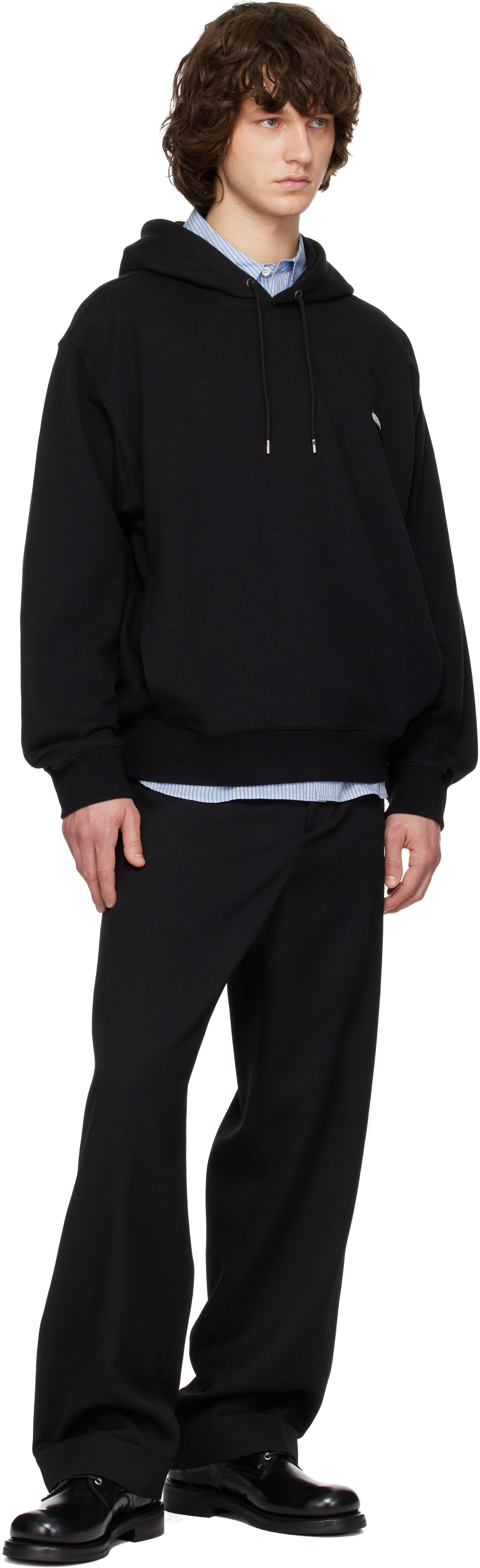 Solid Homme - Black Solid Back Logo Hoodie