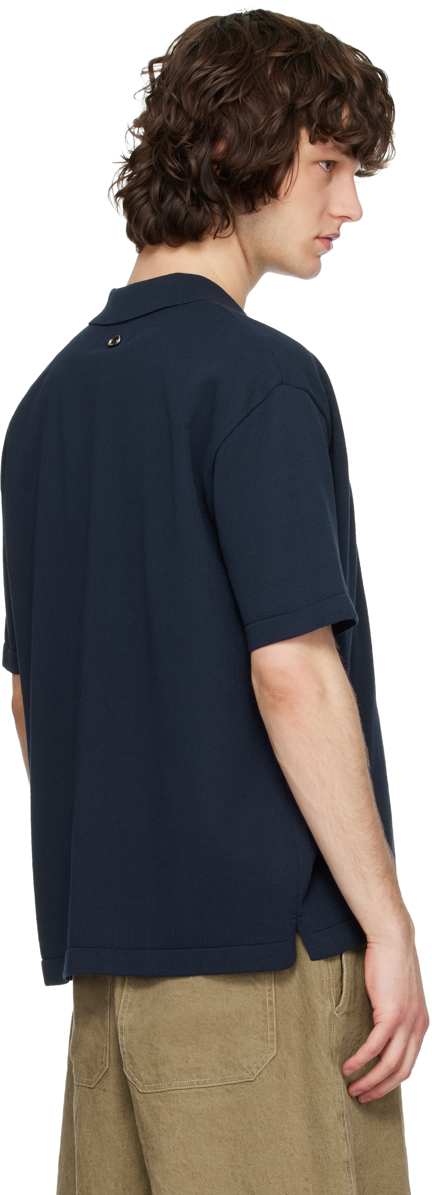 Solid Homme - Polo bleu marine en coton