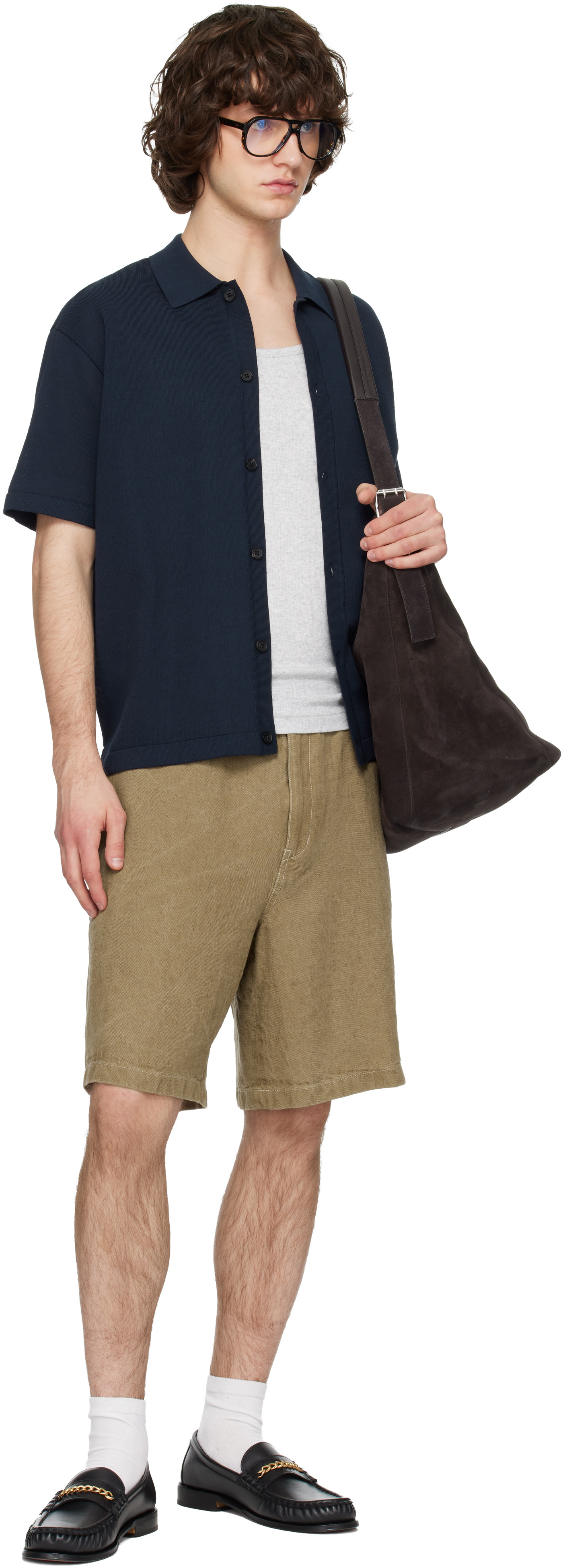 Solid Homme - Polo bleu marine en coton