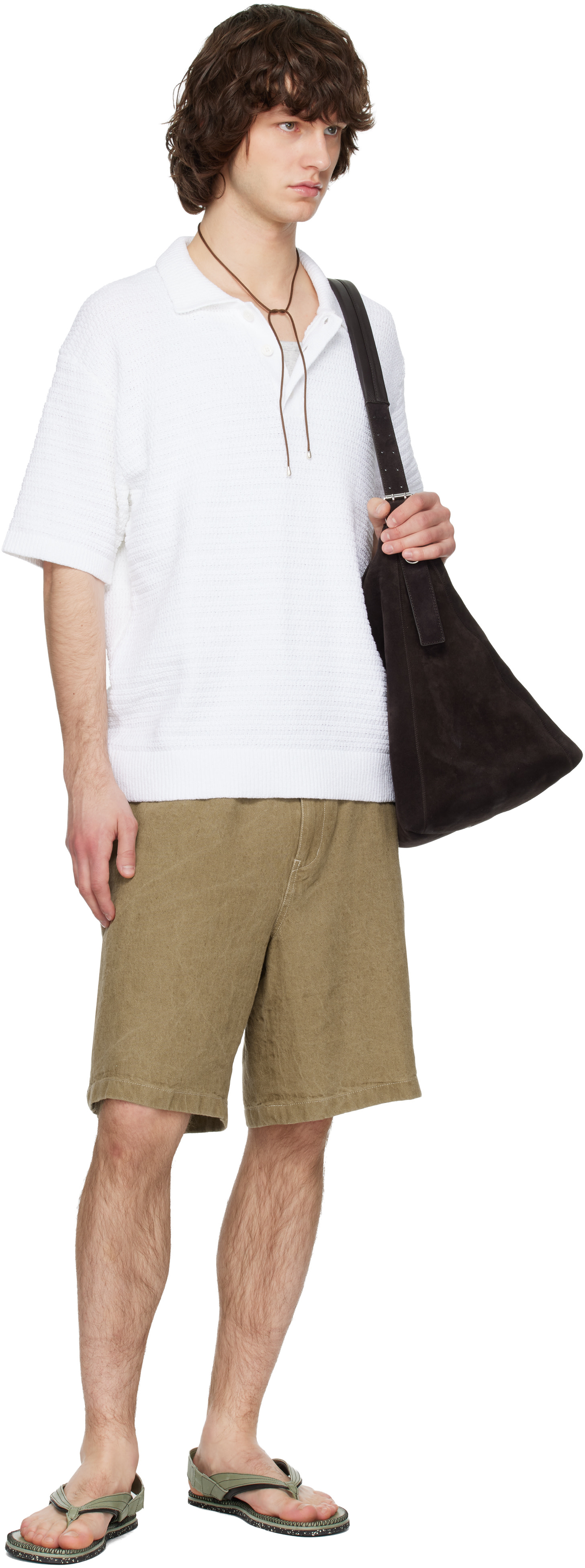 Solid Homme - White Textured Polo