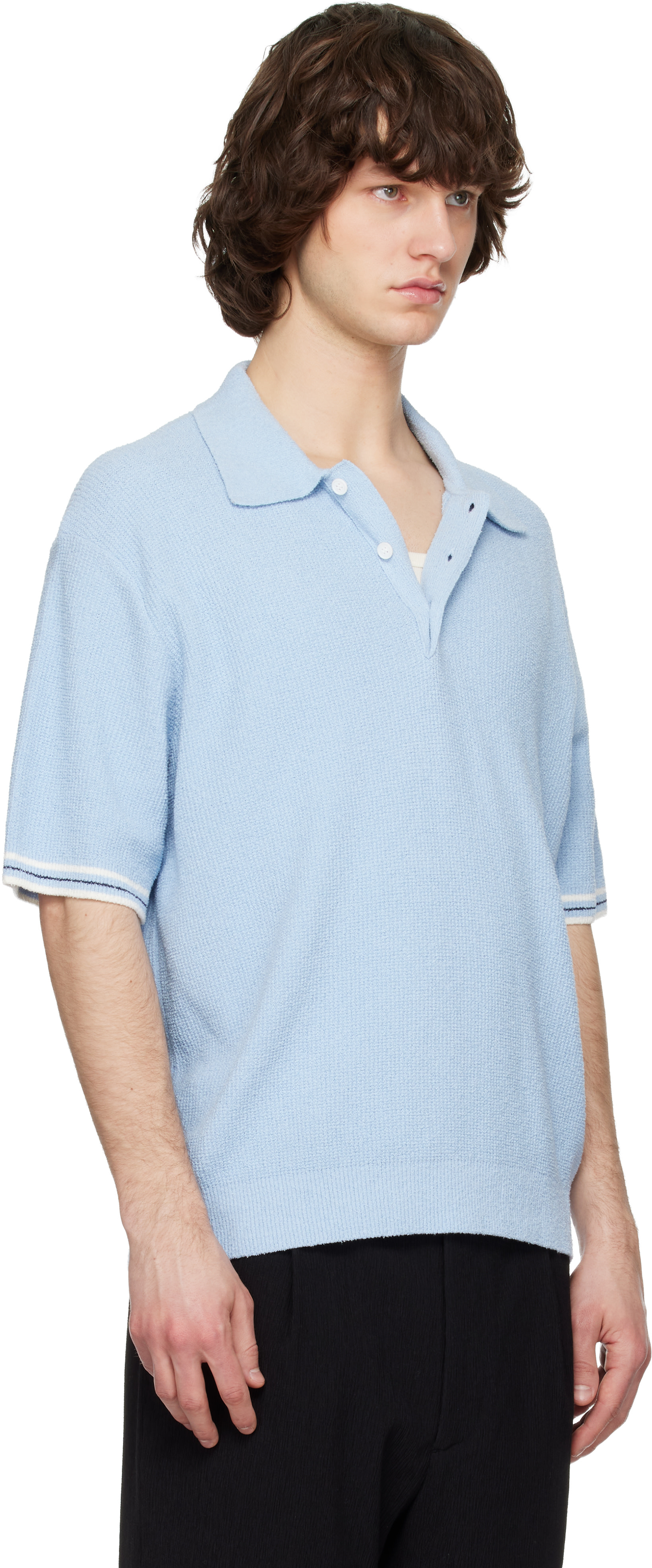 Solid Homme - Polo à manches courtes bleu à col classique