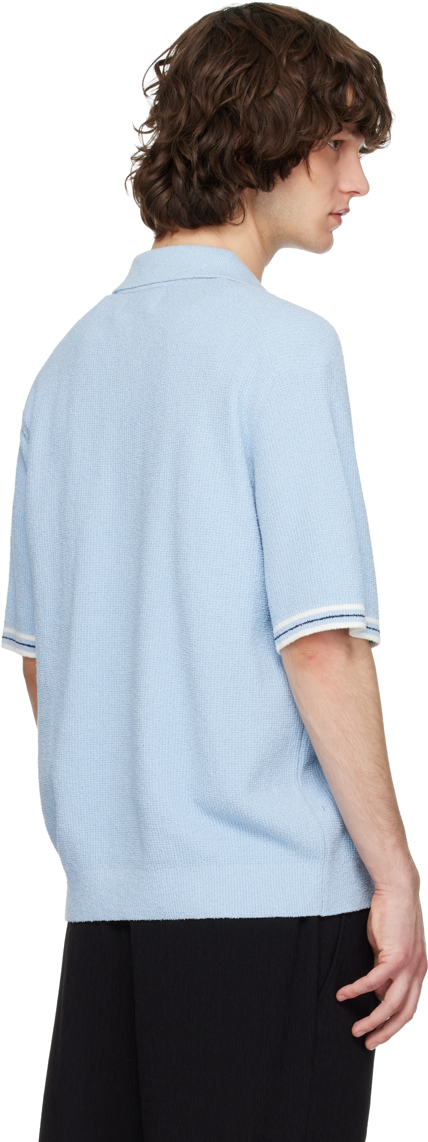 Solid Homme - Polo à manches courtes bleu à col classique