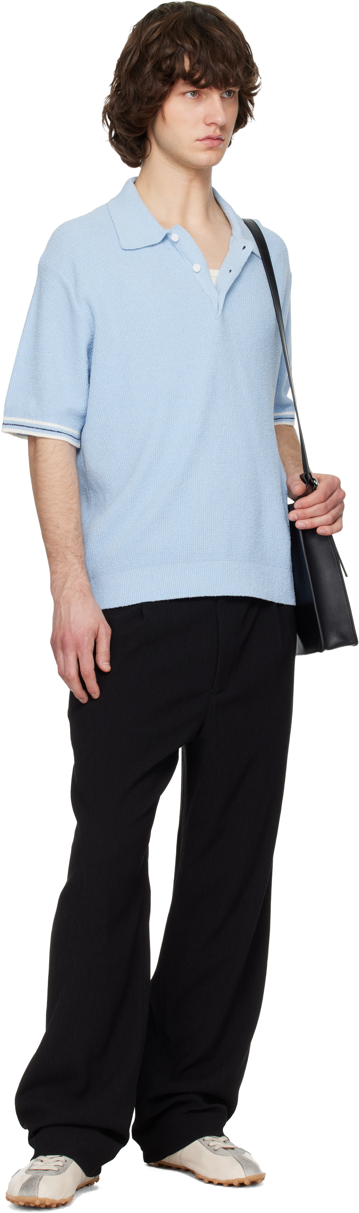 Solid Homme - Polo à manches courtes bleu à col classique