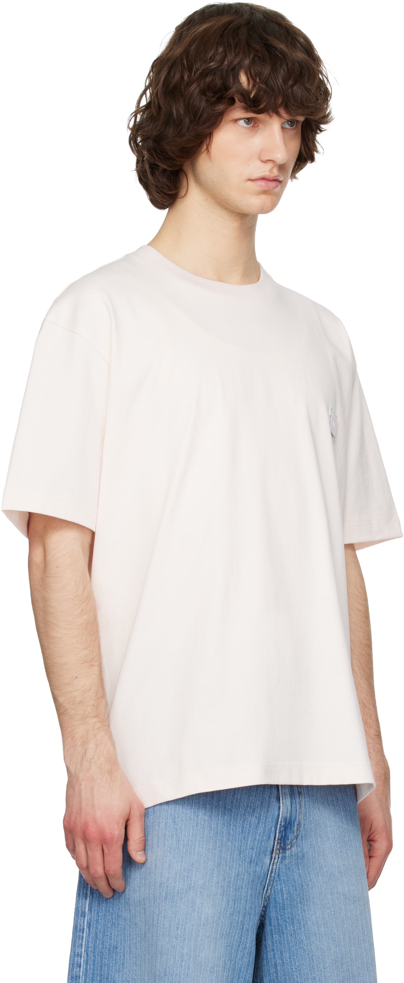 Solid Homme - ピンク Solid Tweed Back Logo 半袖Tシャツ