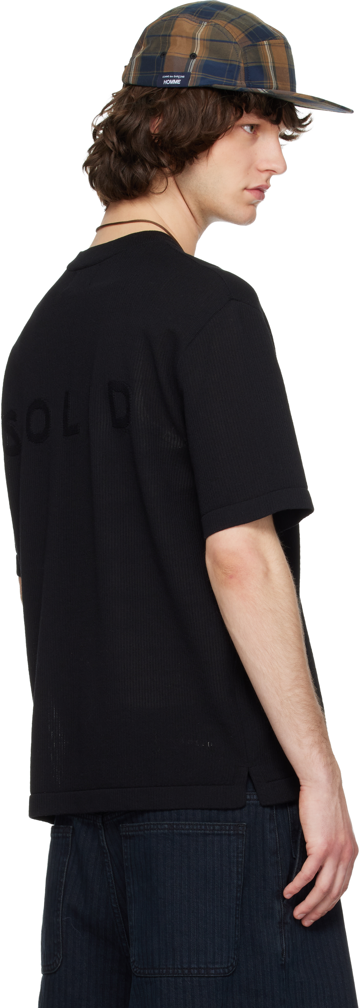 Solid Homme - ブラック ニット Tシャツ