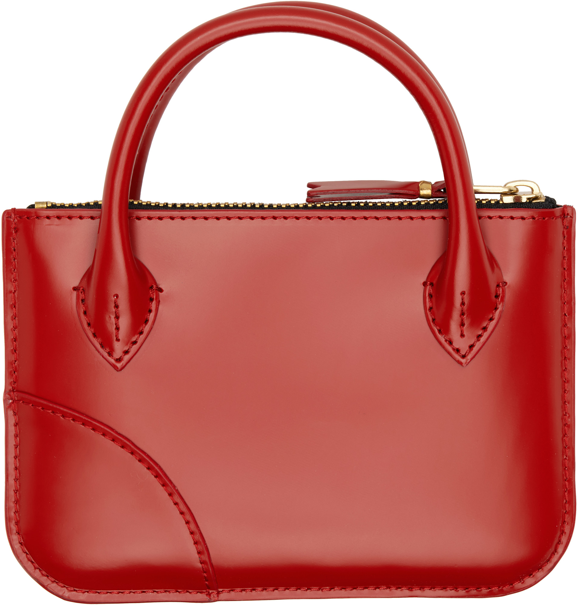 COMME des GARÇONS WALLETS - Pochette rouge à poignées
