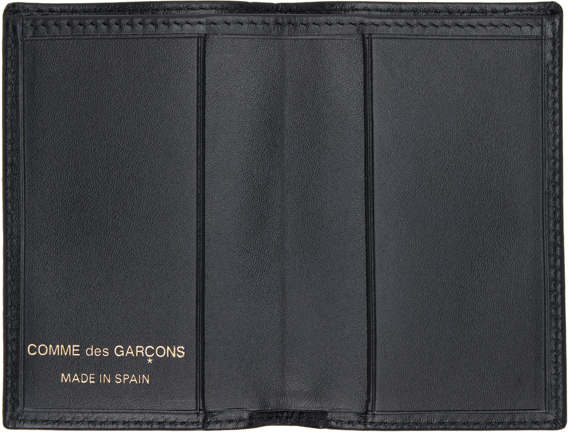 COMME des GARÇONS WALLETS: Black Classic Leather Line Wallet | SSENSE