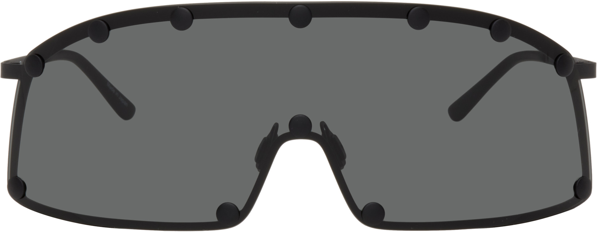 Rick Owens - Black Temple Shielding Sunglasses