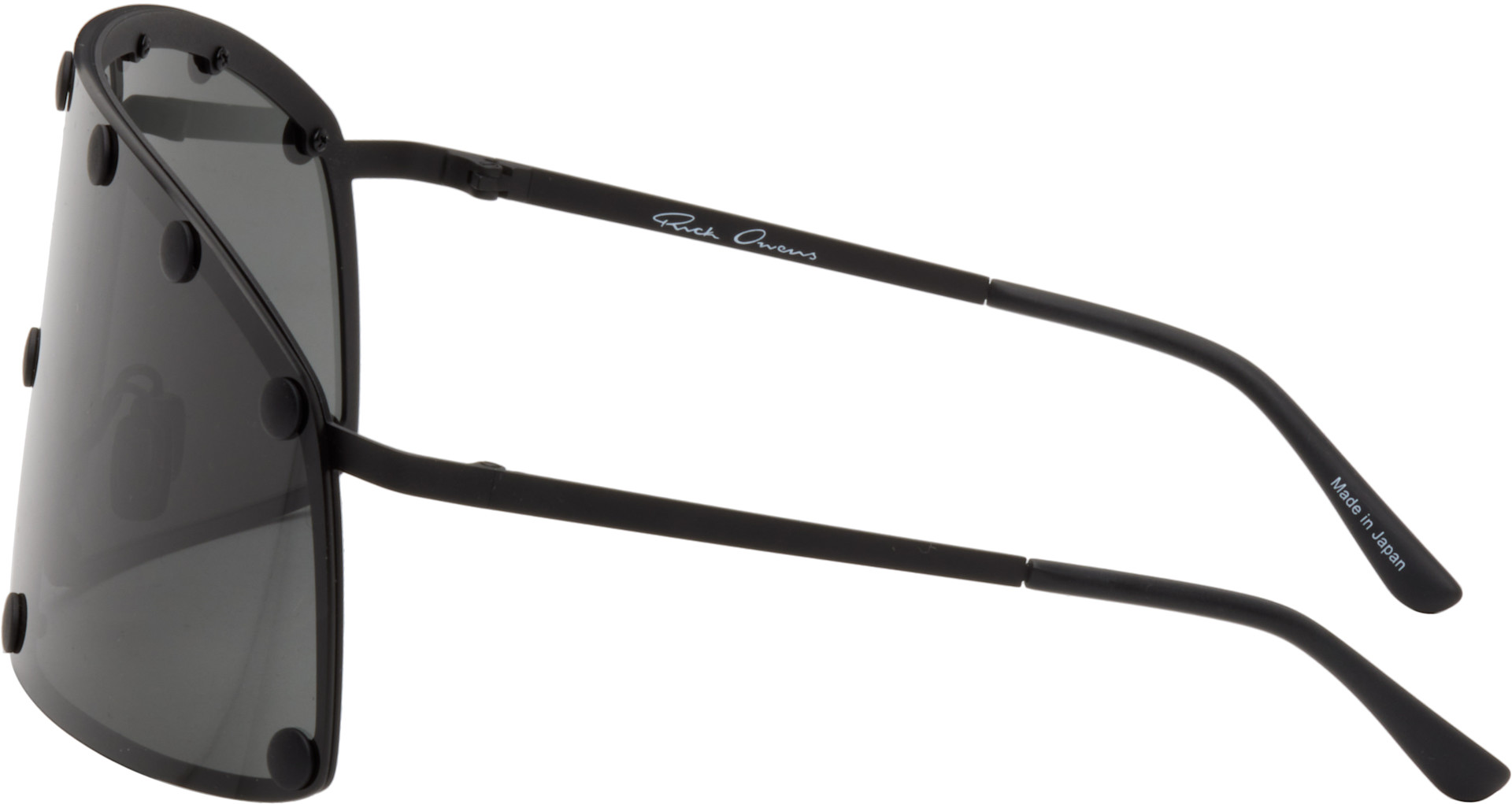 Rick Owens - Black Temple Shielding Sunglasses