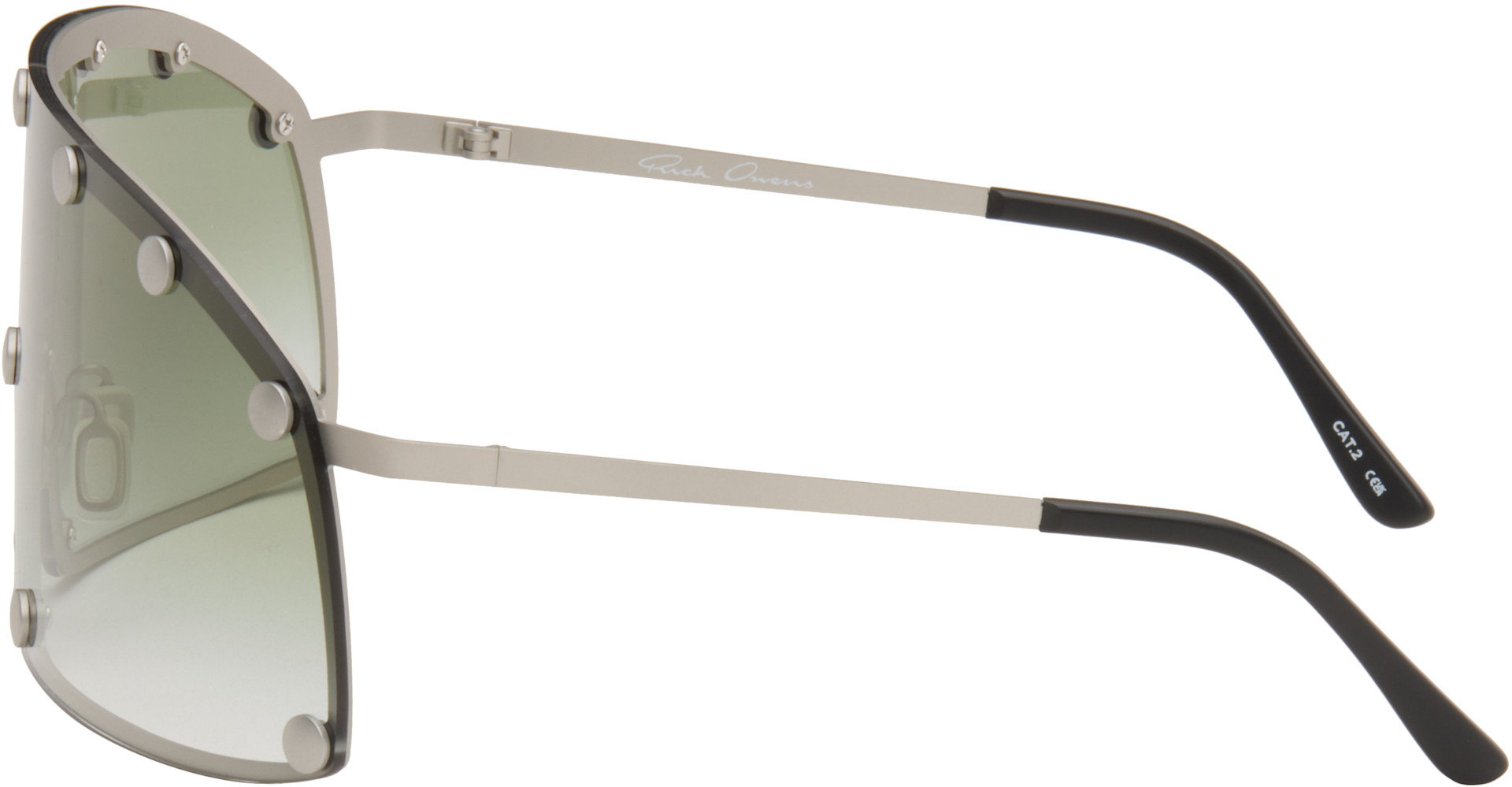 Rick Owens - Silver Shielding Sunglasses