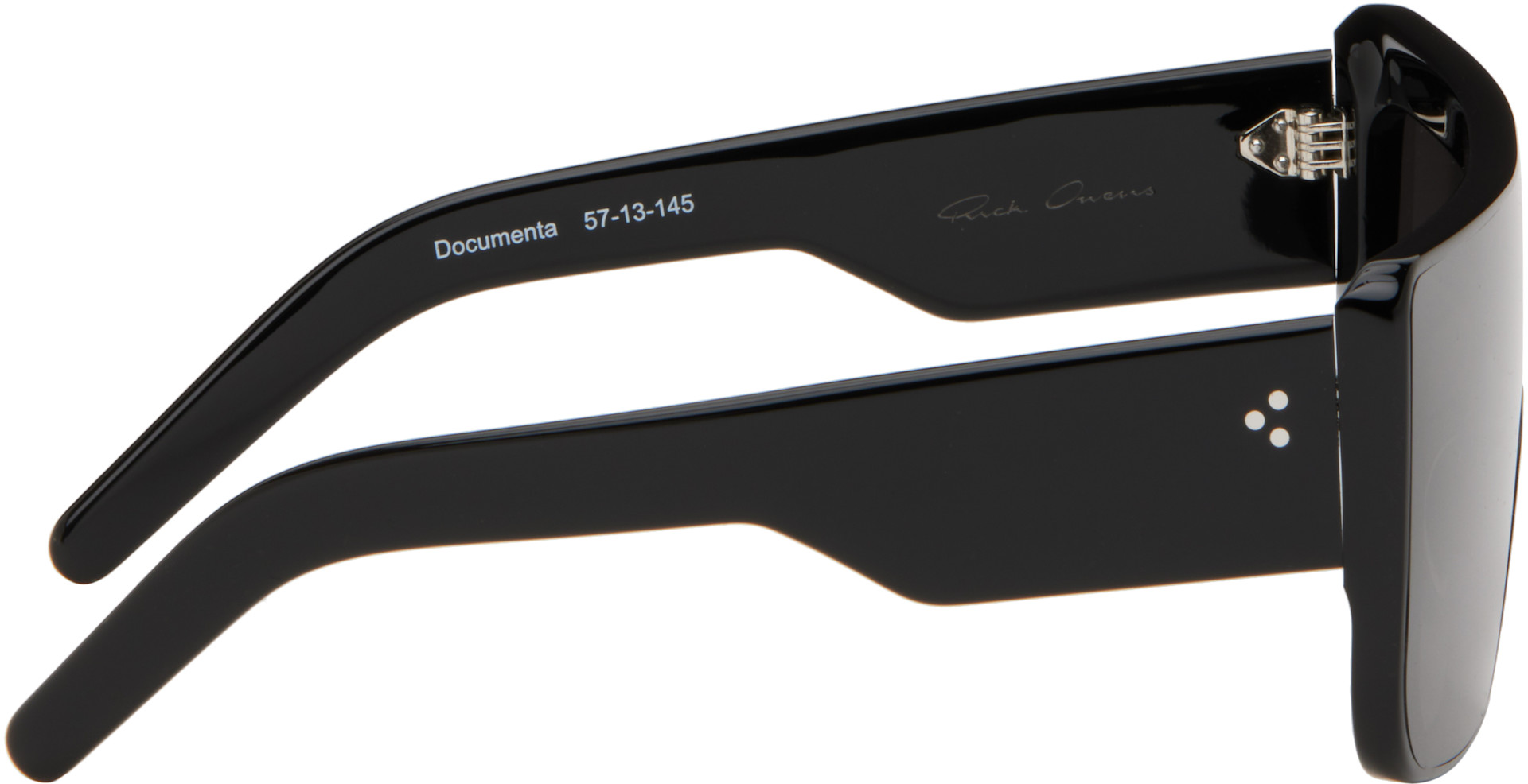 Rick Owens - Lunettes de soleil Documenta noires - Temple