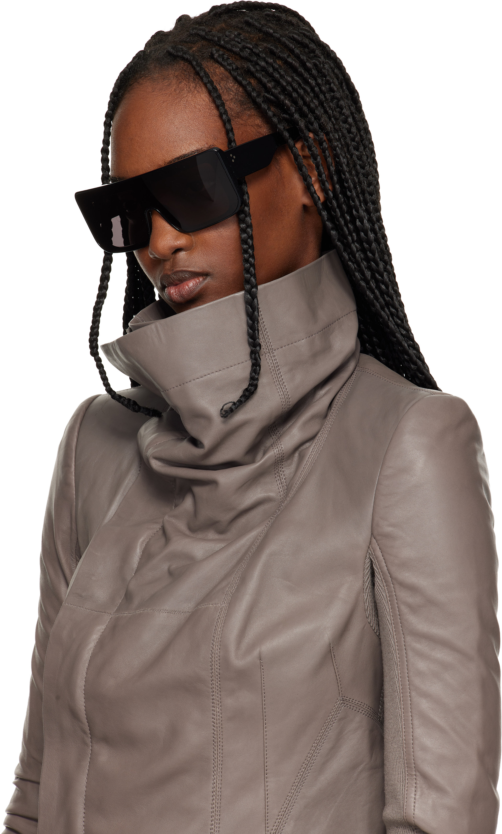 Rick Owens - Lunettes de soleil Documenta noires - Temple
