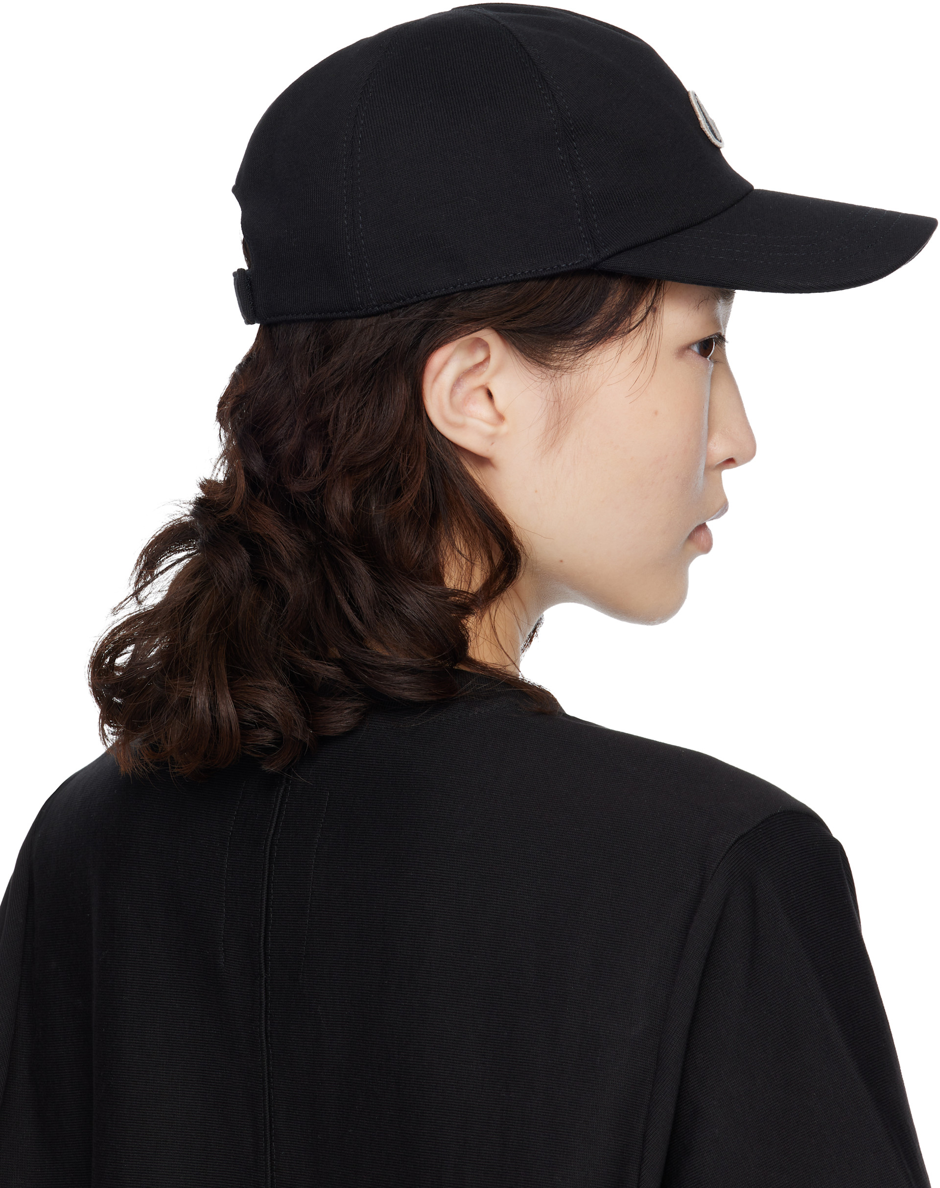 Rick Owens × MONCLER BASEBALL HAT Rick Owens: Moncler + Rick Owens Black Baseball Hat | SSENSE
