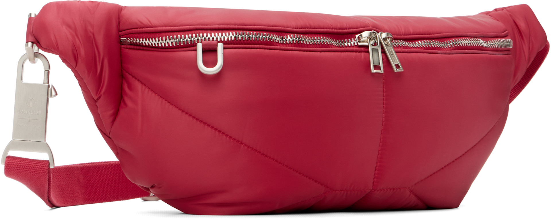 Rick Owens: Moncler + Rick Owens Red Bumbag | SSENSE