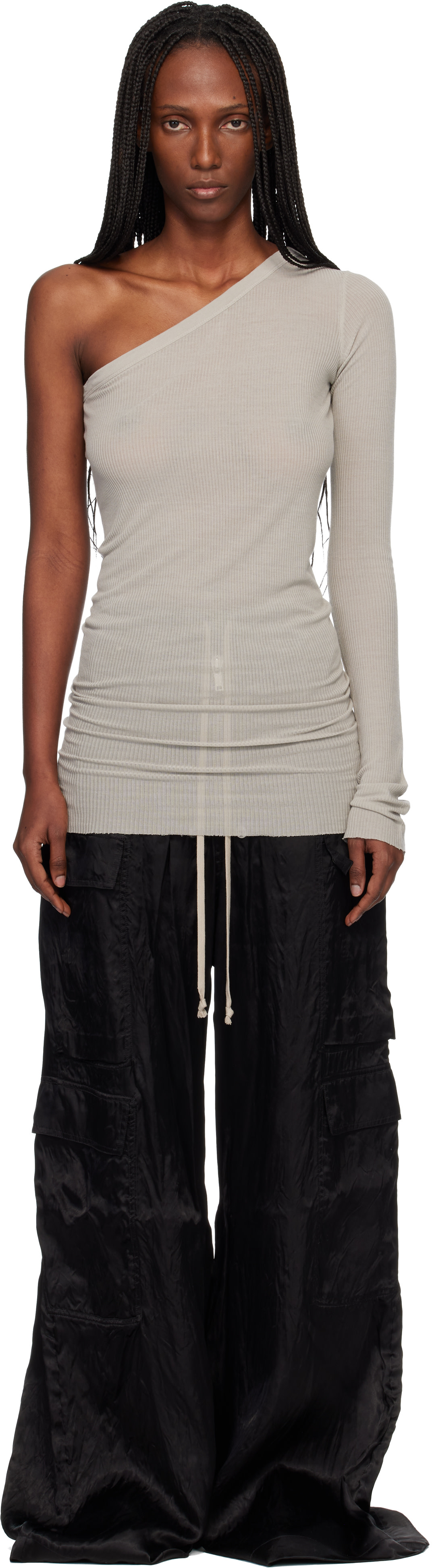 Rick Owens - Robe courte Ziggy blanc cassé - Temple