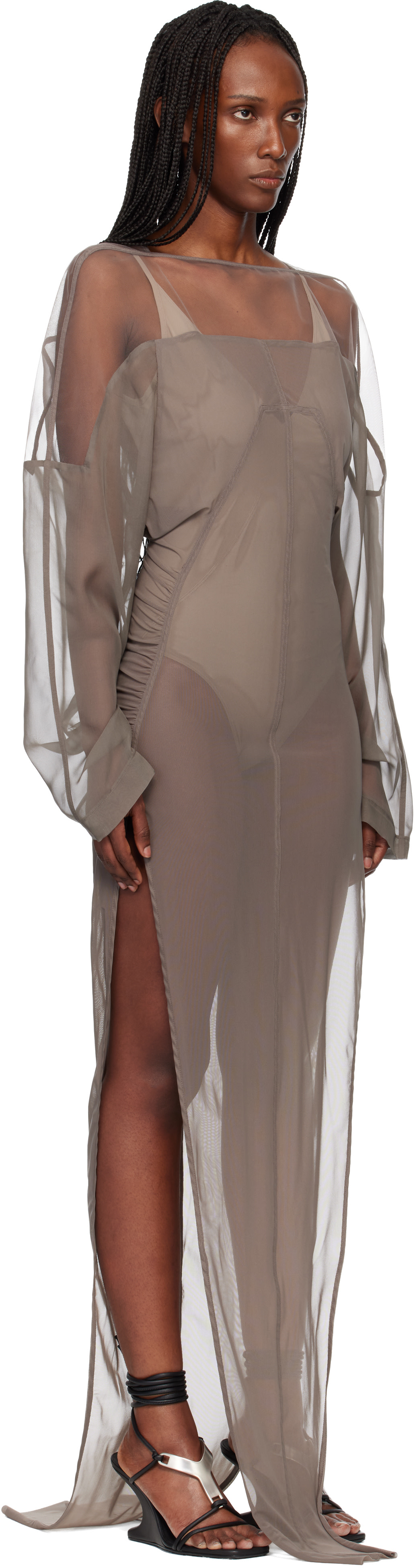 Rick Owens - Robe longue grise - Temple