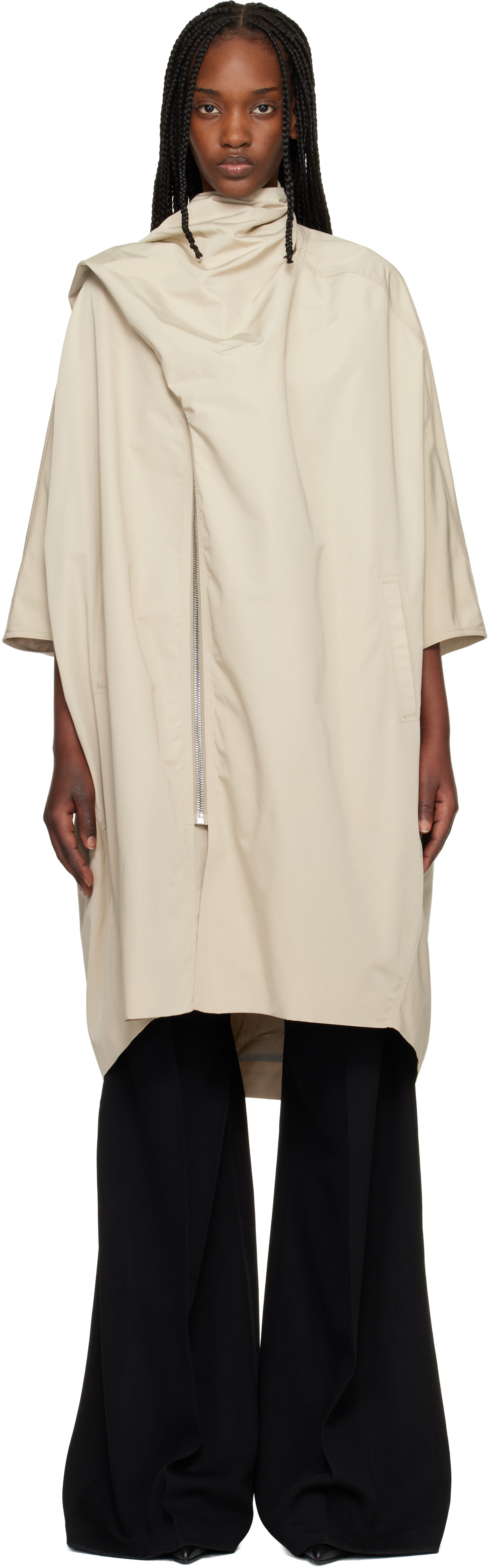R　Bibiy CHARLENE SAILOR JACKET Rick Owens: Off-White Temple Sail Biker Coat | SSENSE