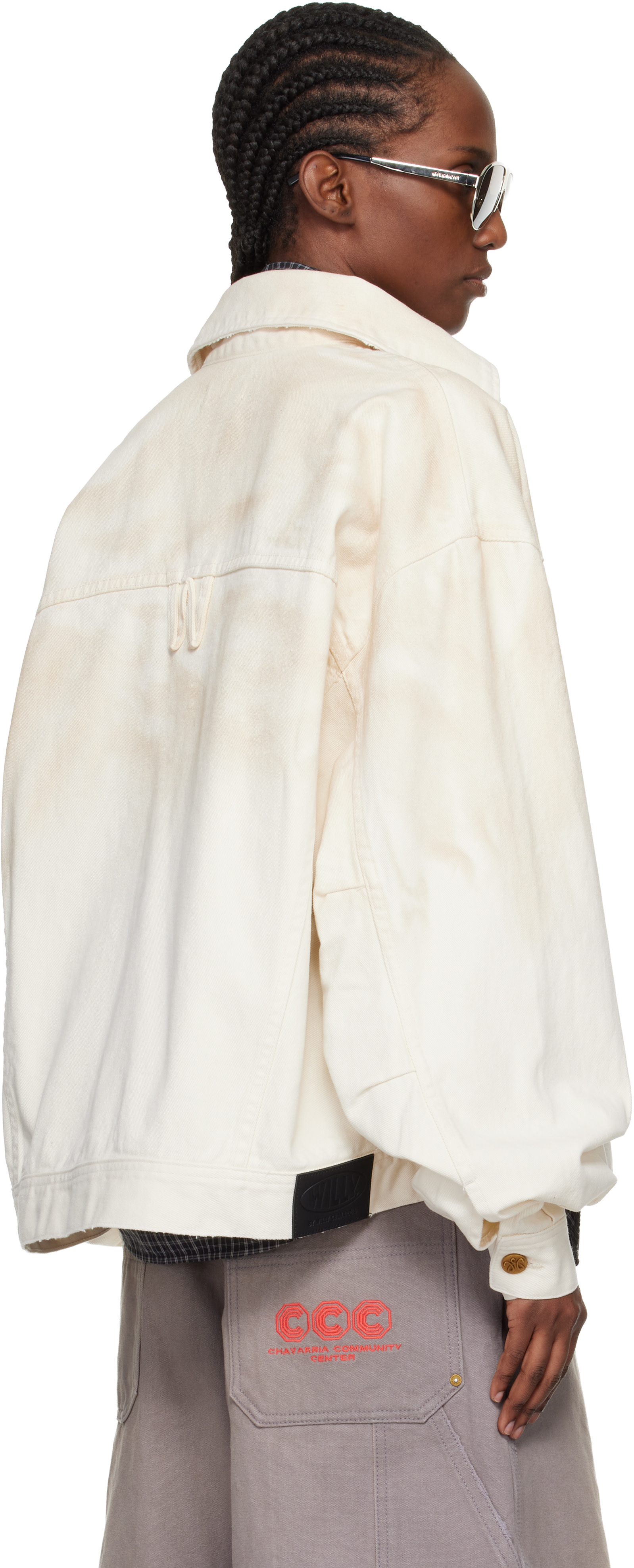 WILLY CHAVARRIA: Off-White Chachi Denim Trucker Jacket | SSENSE