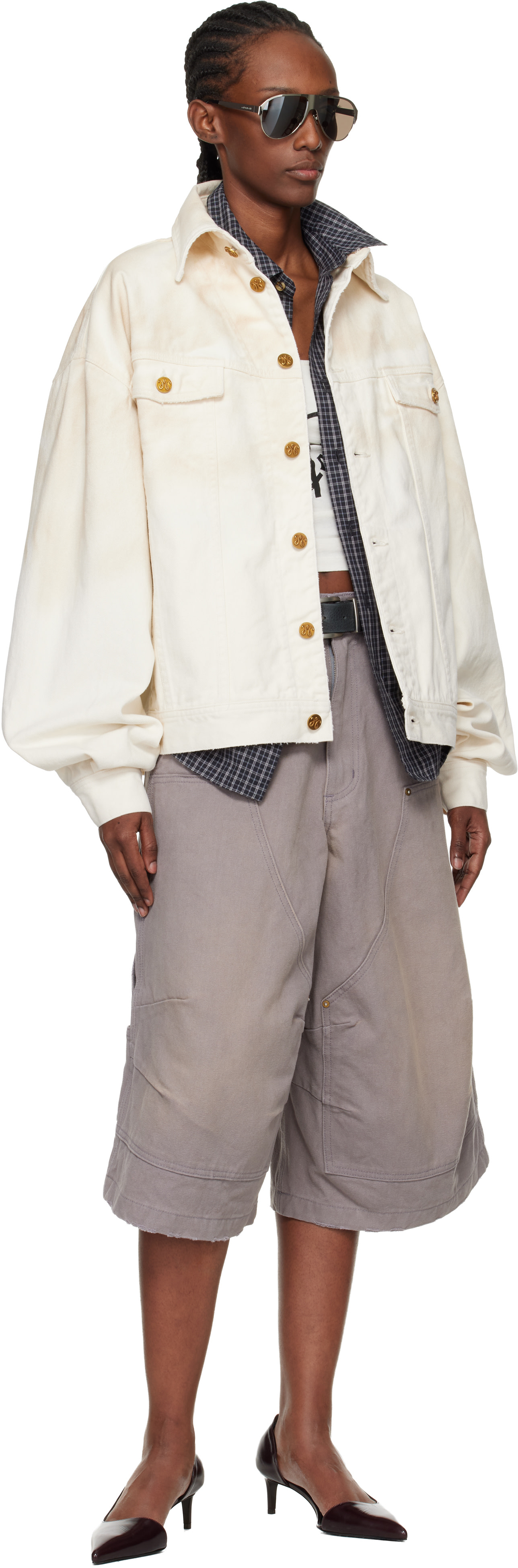 WILLY CHAVARRIA: Off-White Chachi Denim Trucker Jacket | SSENSE